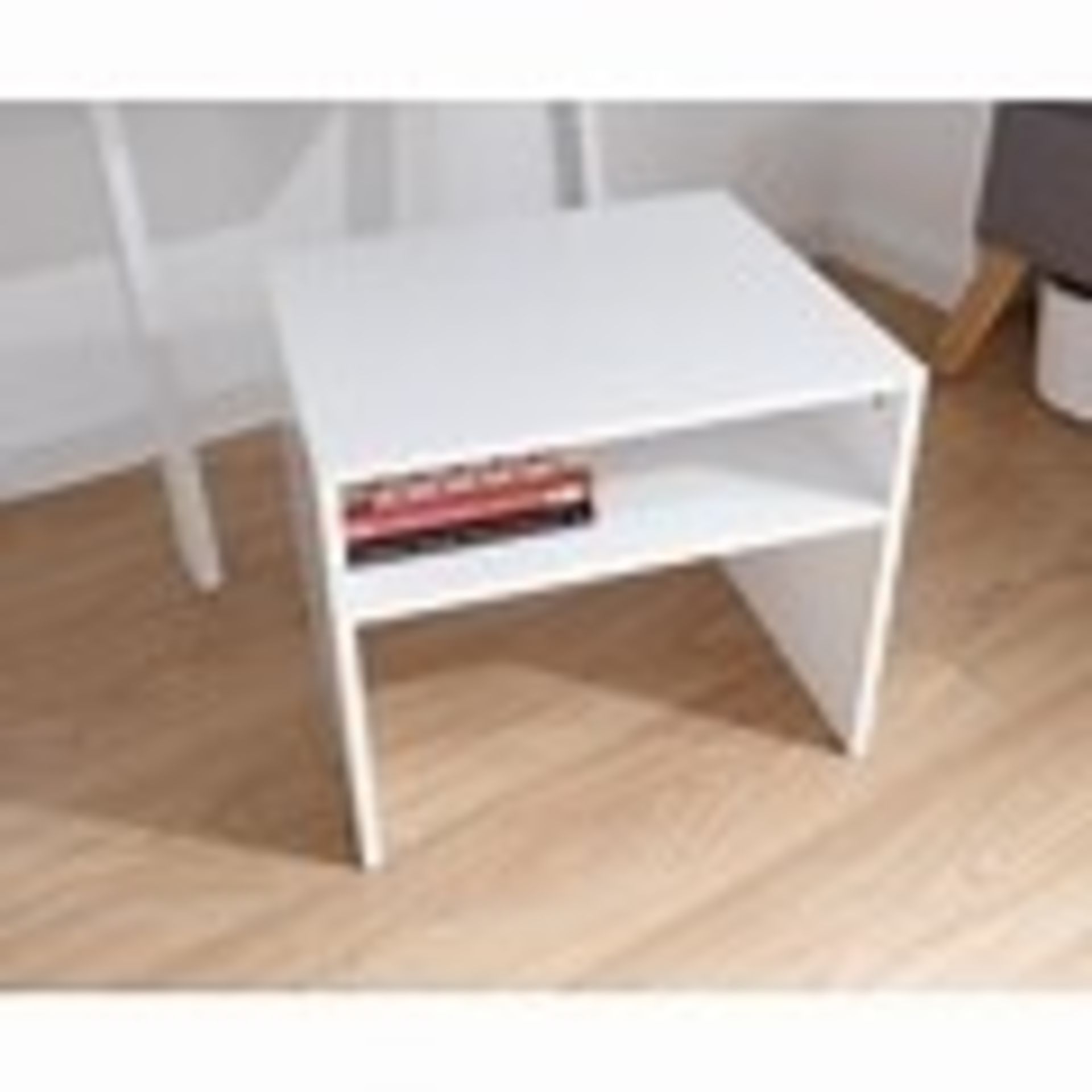 1 LOT TO CONTAIN GFW LADDER DESK STOOL IN WHITE - BOXED