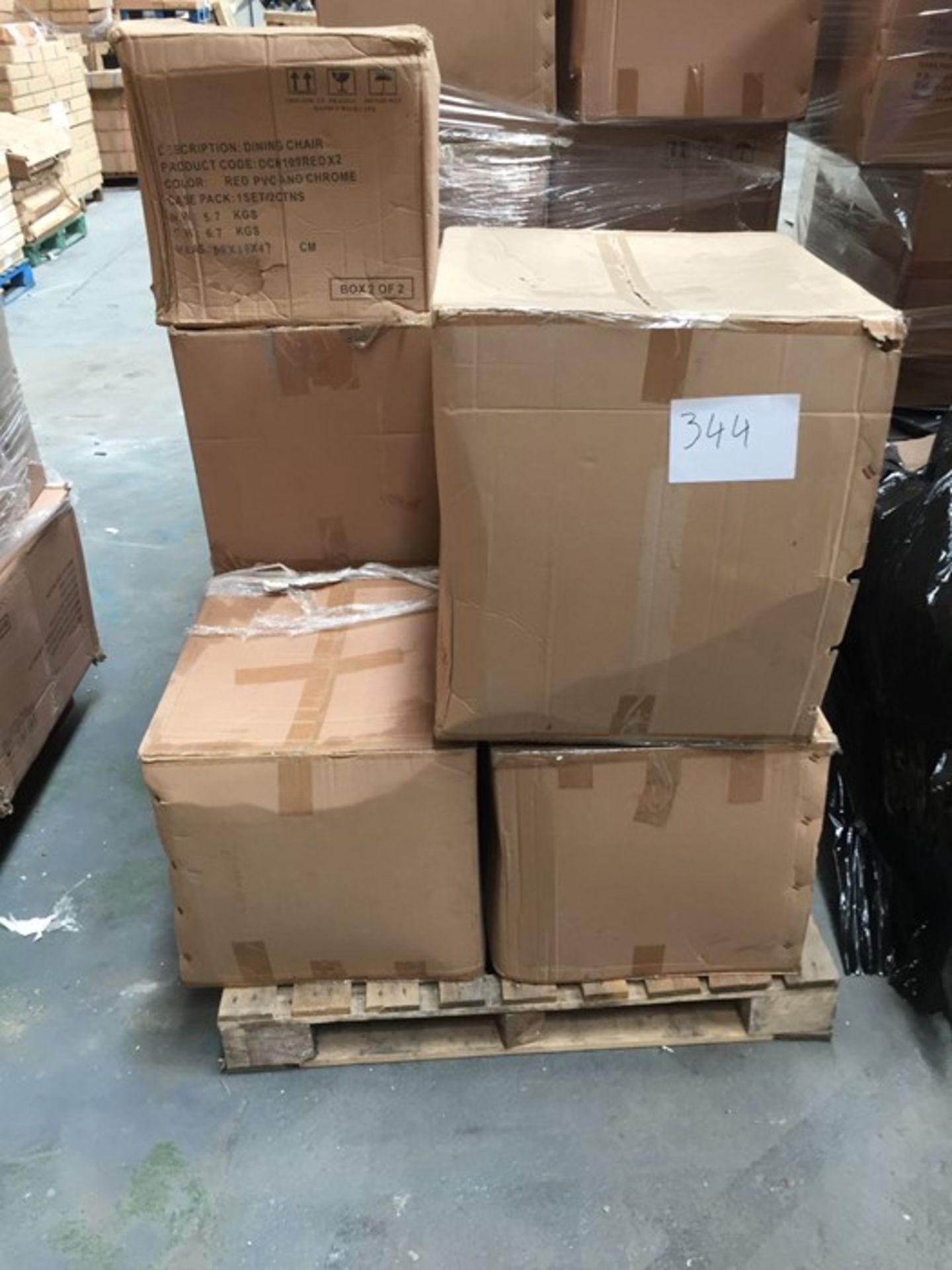 1 BULK PALLET TO CONTAIN DINNING CHAIR PARTS