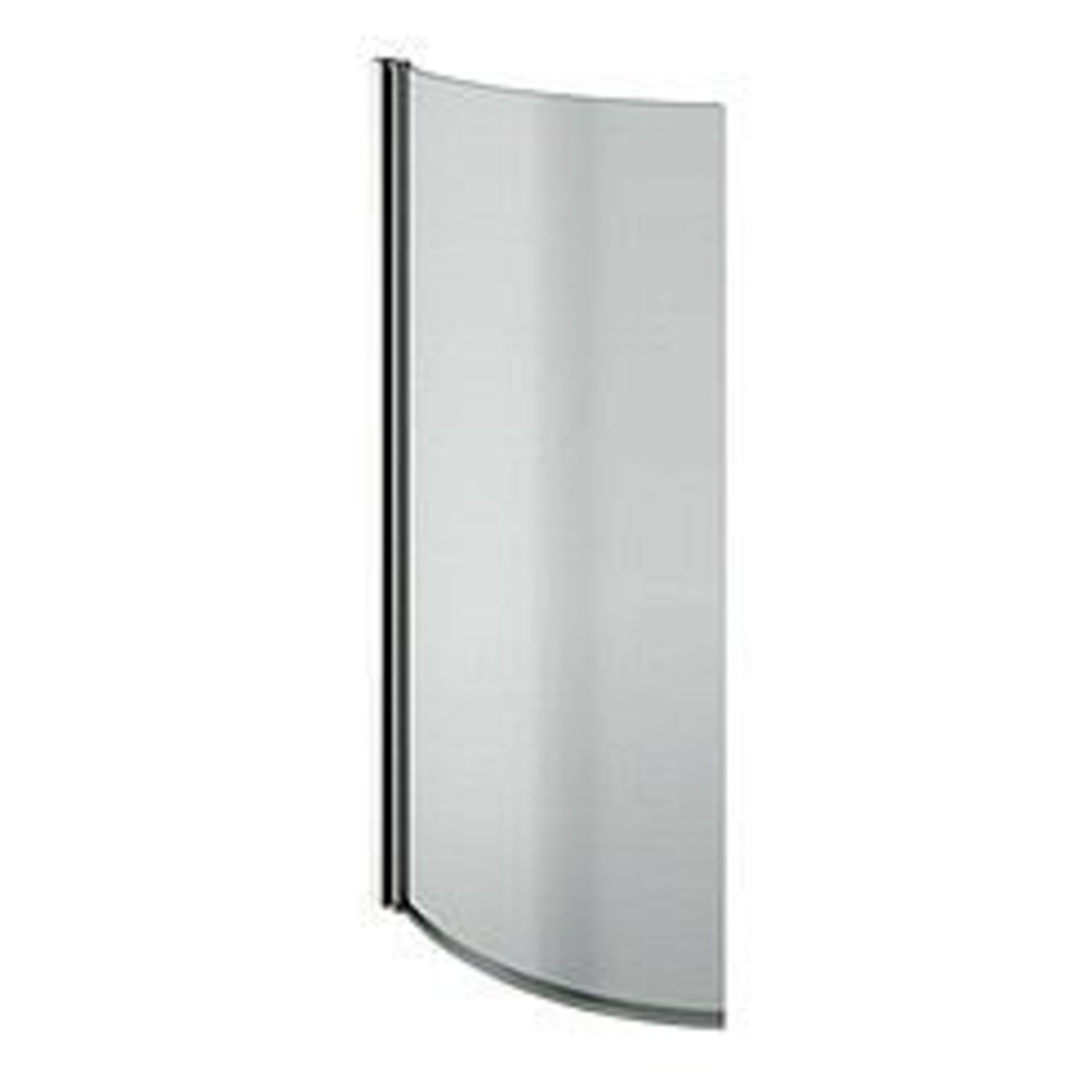 HIGH QUALITY PIVOT CURVED ‘RISE & FALL’ HINGED BATH SHOWER SCREEN FOR ‘P’ SHAPED SHOWER BATHS (BOXED