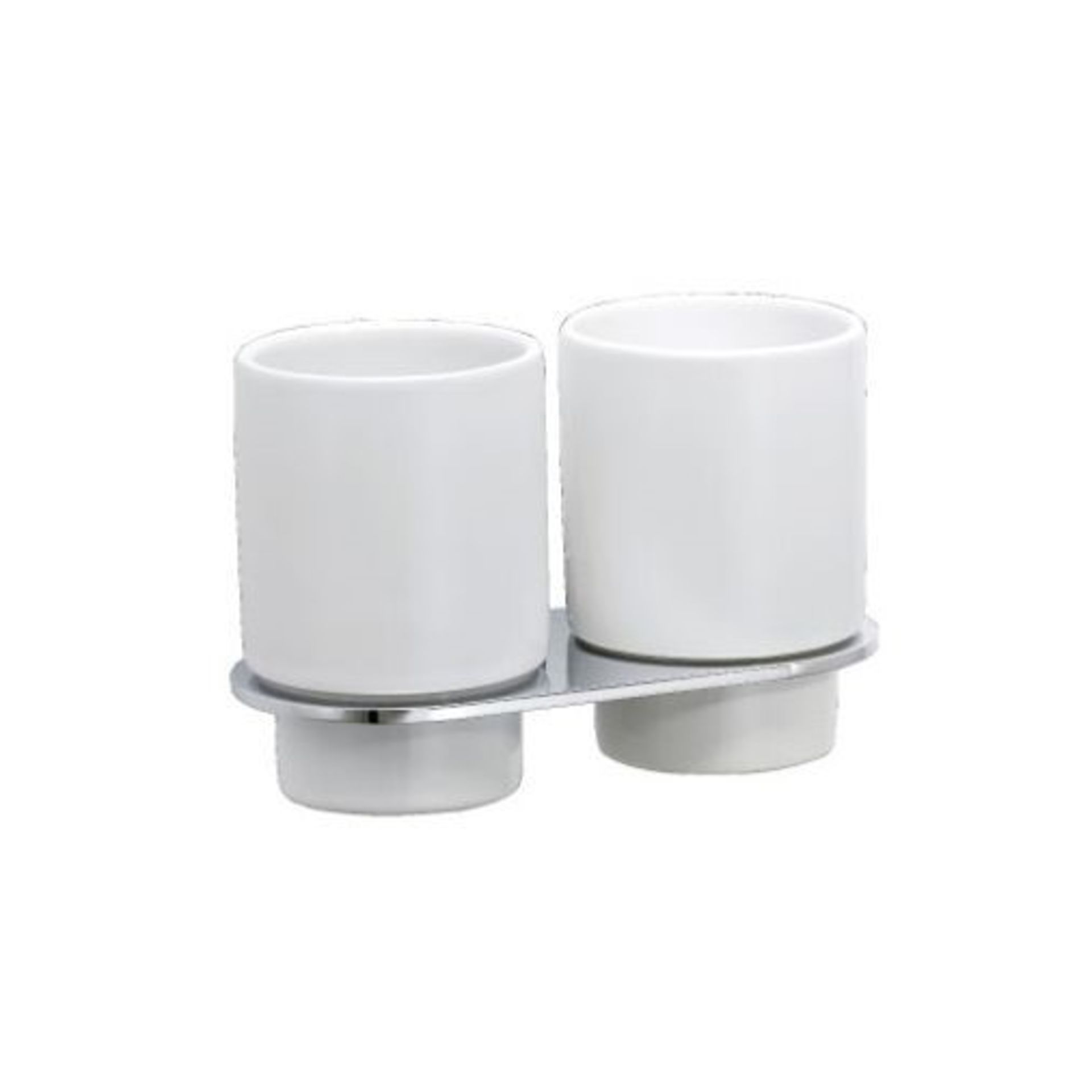 TRACK DOUBLE WALL HUNG CERAMIC TUMBLER SET. RRP £95