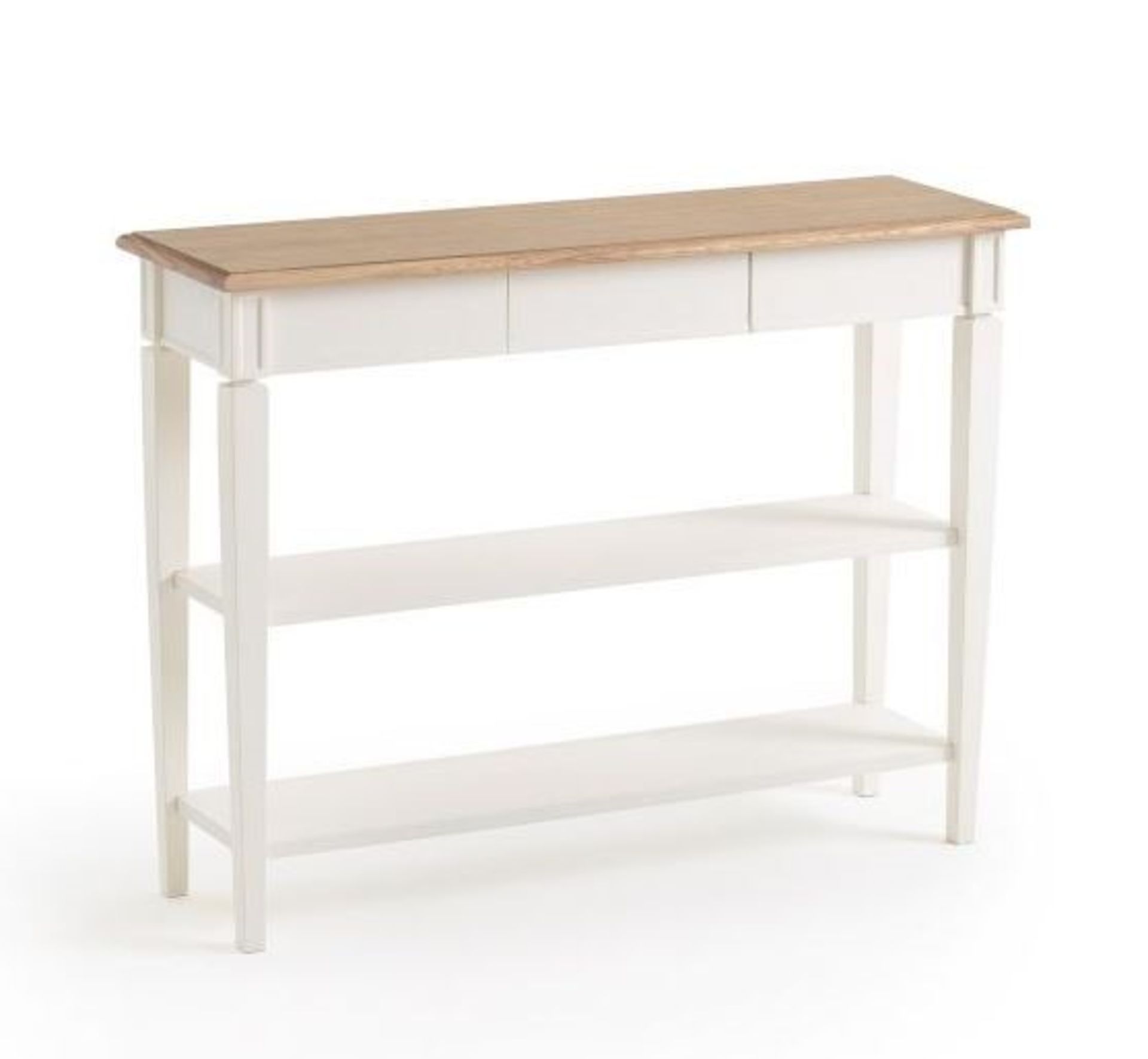 LA REDOUTE ADÉLIA CONSOLE TABLE WITH 2 SHELVES - WHITE