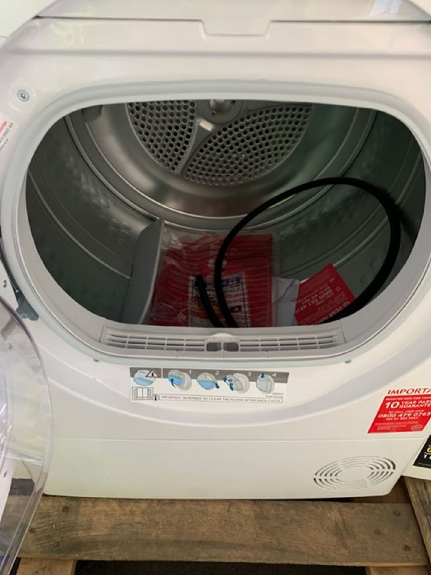 HOOVER DXC9TCE FREESTANDING CONDENSER TUMBLE DRYER, 9KG LOAD - Image 2 of 3