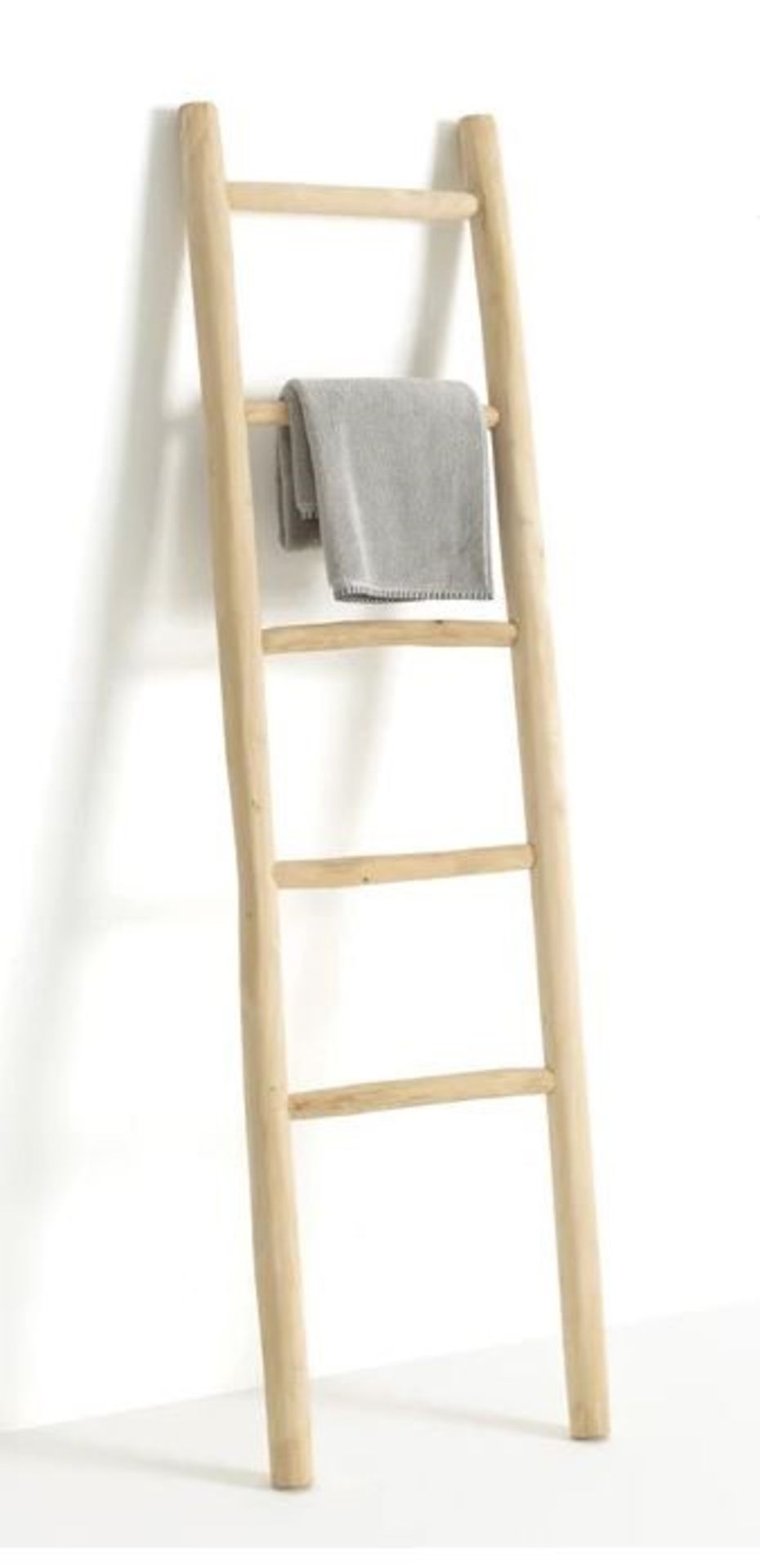 LA REDOUTE ARZHEL LADDER-STYLE SOLID TEAK TOWEL HOLDER