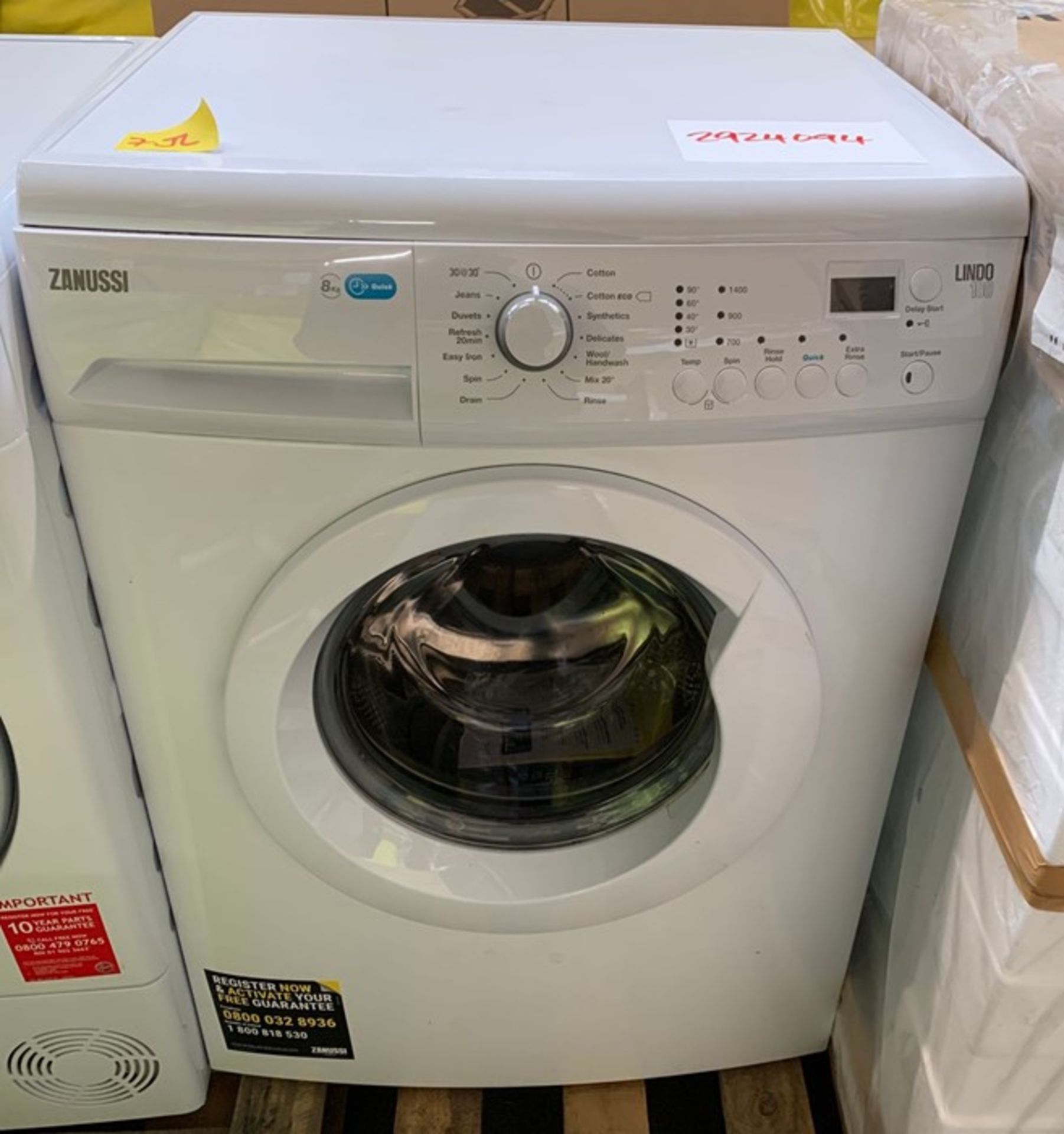 ZANUSSI ZWF81441W FREESTANDING WASHING MACHINE, 8KG LOAD