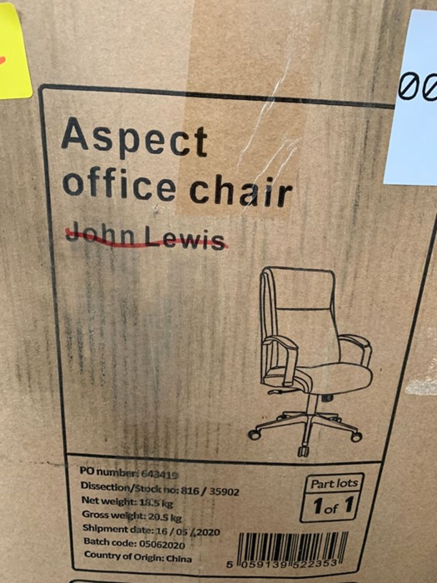 JOHN LEWIS ASPECT OFFICE CHAIR IN BLACK