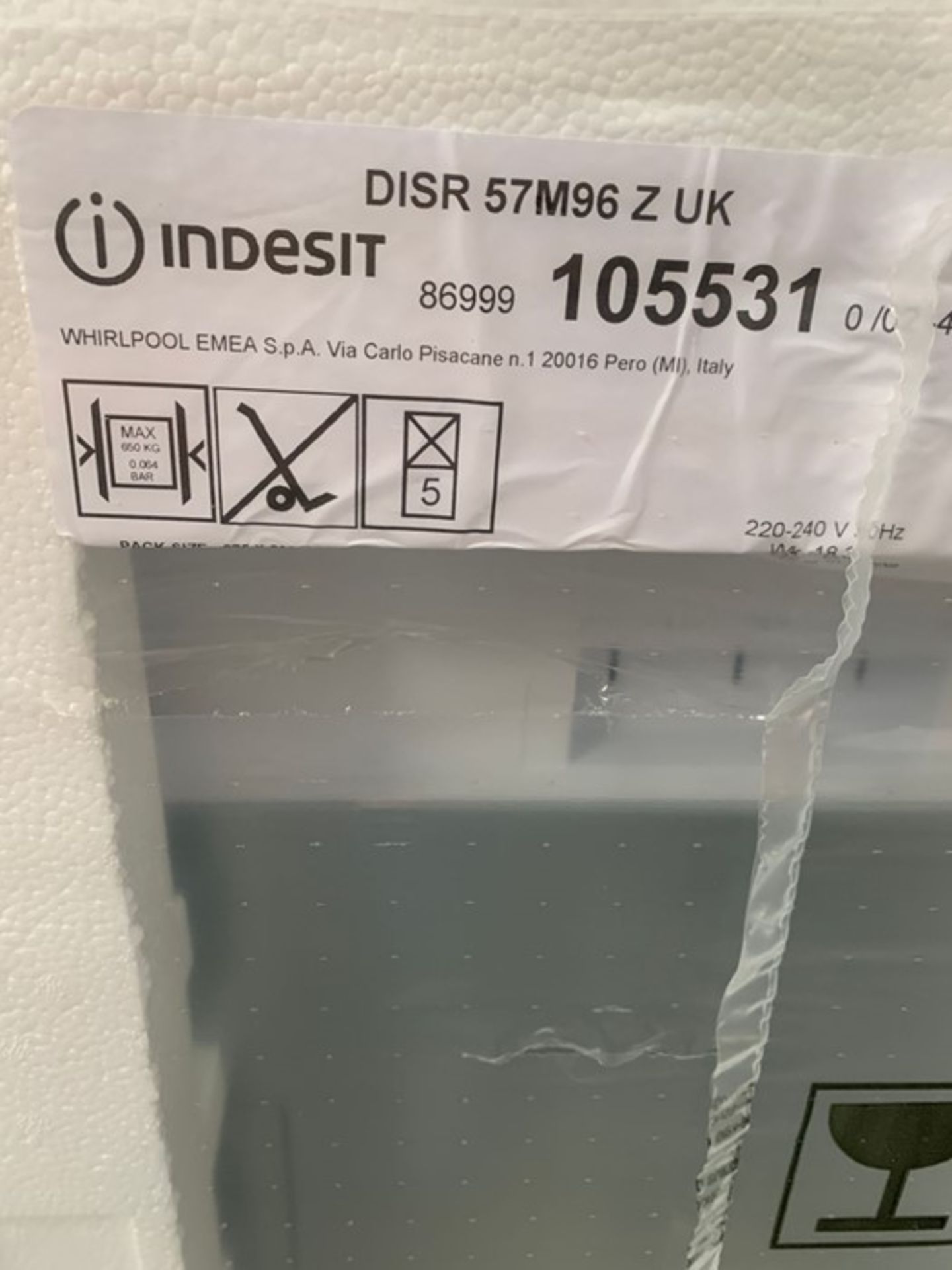 INDESIT DISR57M96 INTEGRATED DISHWASHER - Image 2 of 2