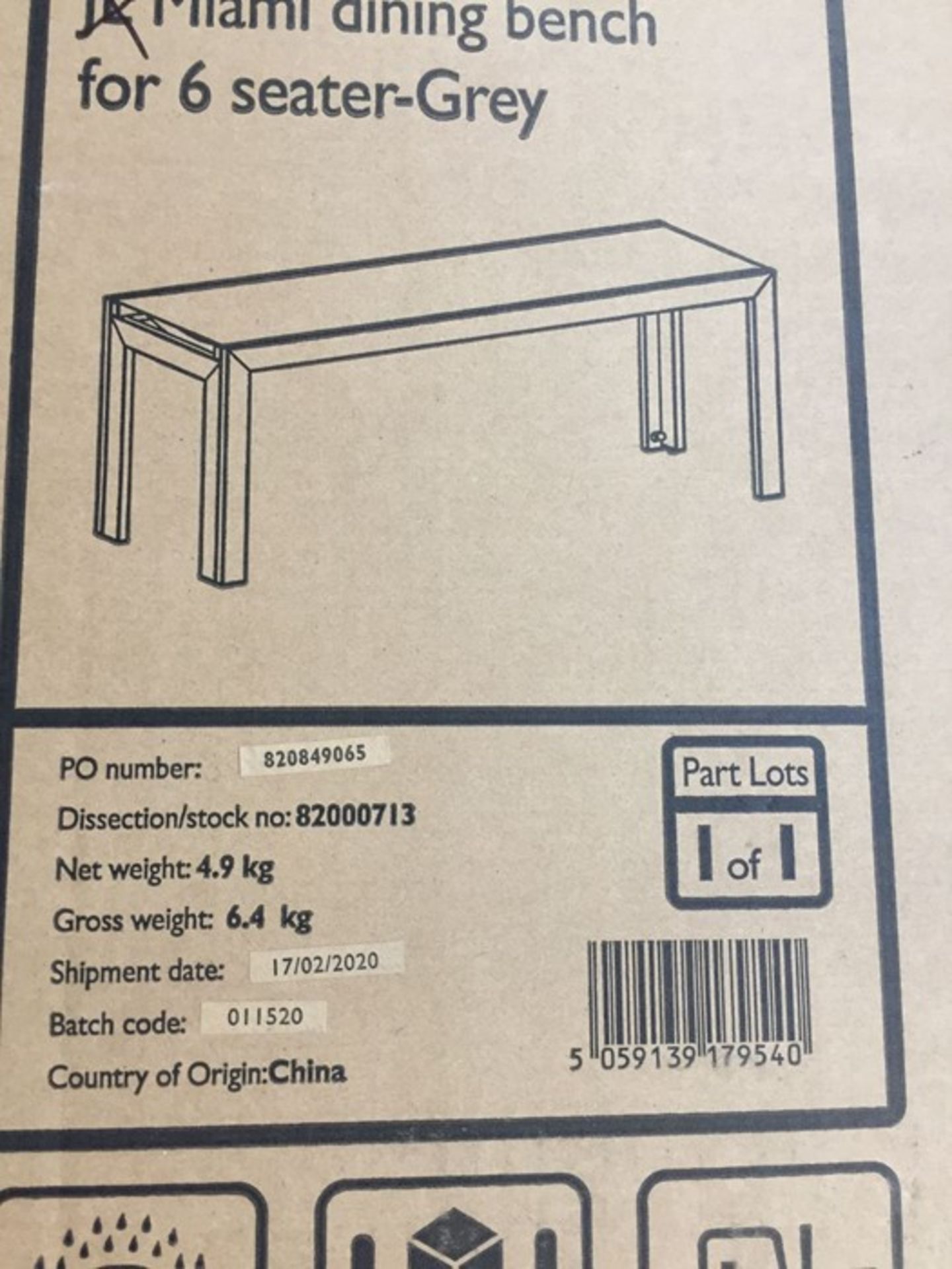 JOHN LEWIS MIAMI 2-SEAT GARDEN DINING BENCH