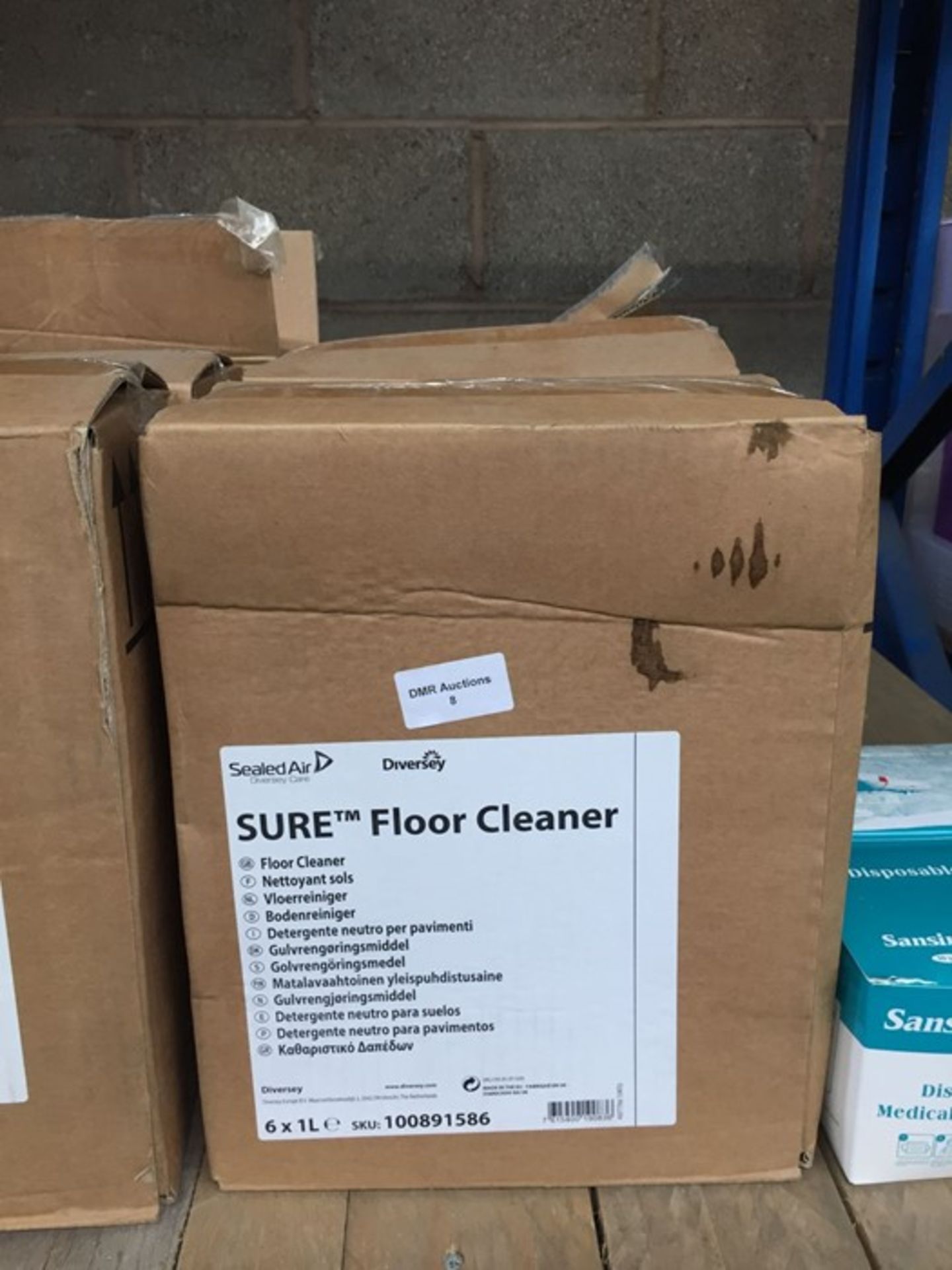1 LOT TO CONTAIN 3 BOXES OF SURE FLOOR CLEANER - 6 X 1L BOTTLES PER BOX - Image 2 of 2