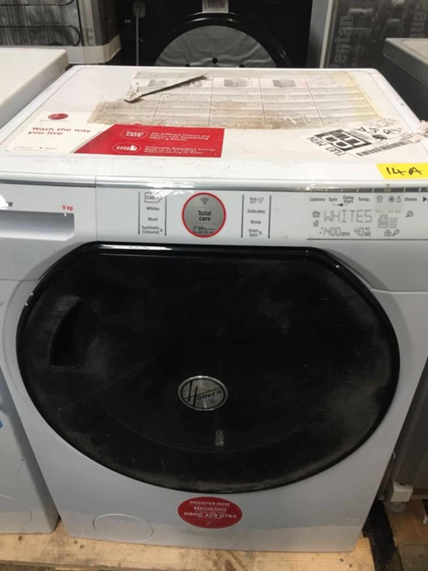 1 HOOVER AWMPD69LH7/1-80 WASHING MACHINE RRP £389.00 CONDITION REPORT FOLLOWS : RETURNED DUE TO