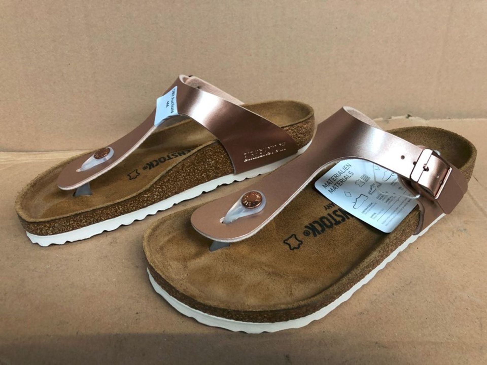 1 PAIR OF GIZEH FAUX LEATHER FLIP FLOPS / SIZE: 37 / RRP £60.00