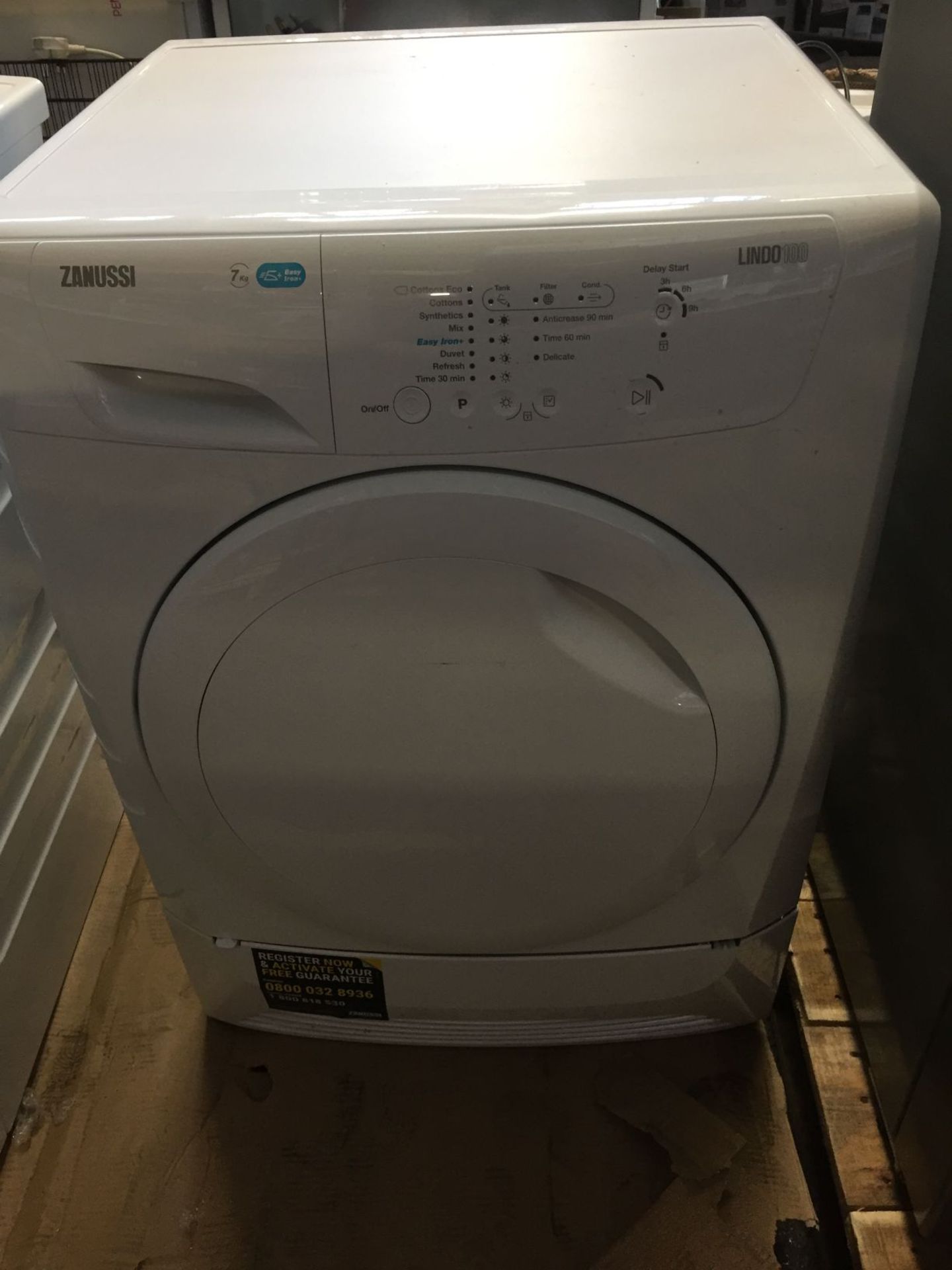 1 LOT TO CONTAIN AN UNTESTED ZANUSSI LINDO 100 CONDENSOR DRYER / RRP £368.00 / ITEM HAS BEEN USED,