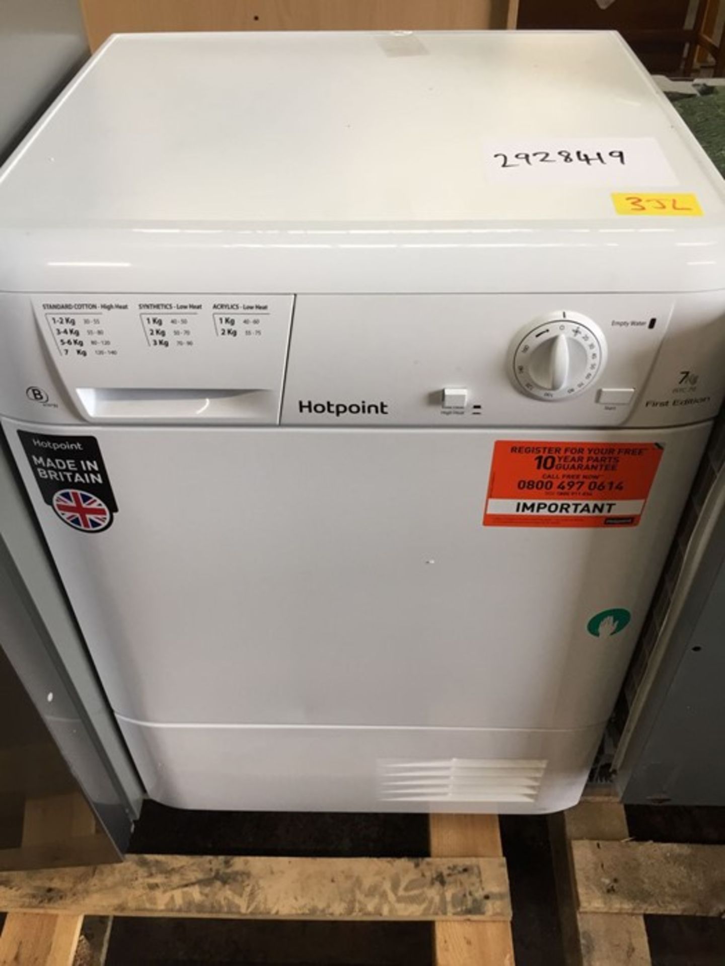 HOTPOINT FETC70BP CONDENSER TUMBLE DRYER