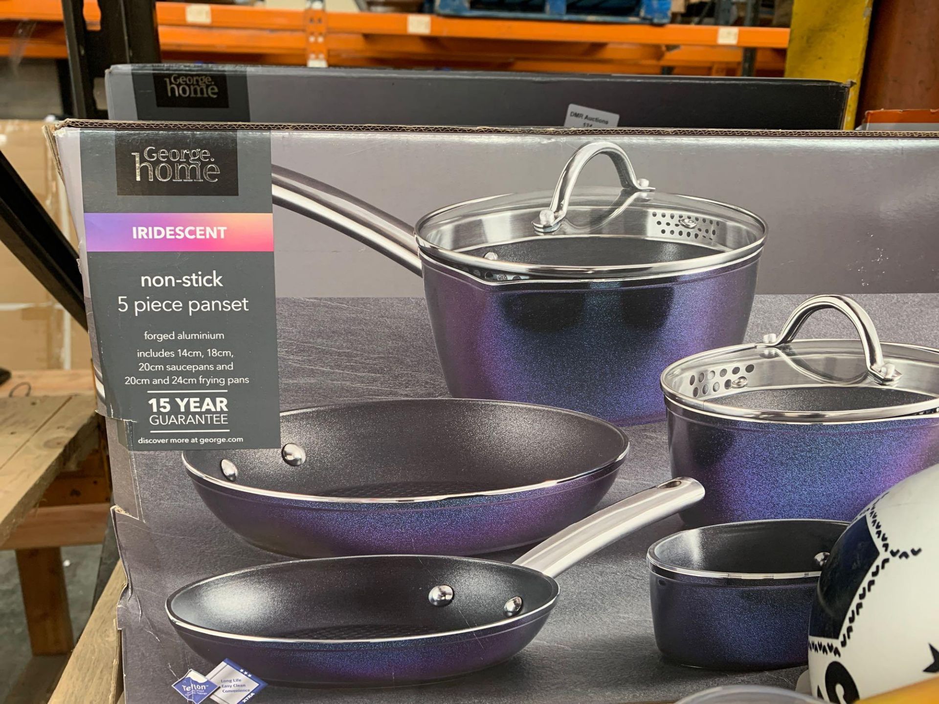 1 LOT TO CONTAIN 1 GEORGE HOME NON STICK 5 PIECE PAN SET (THIS ITEM IS AN UNTESTED CUSTOMER