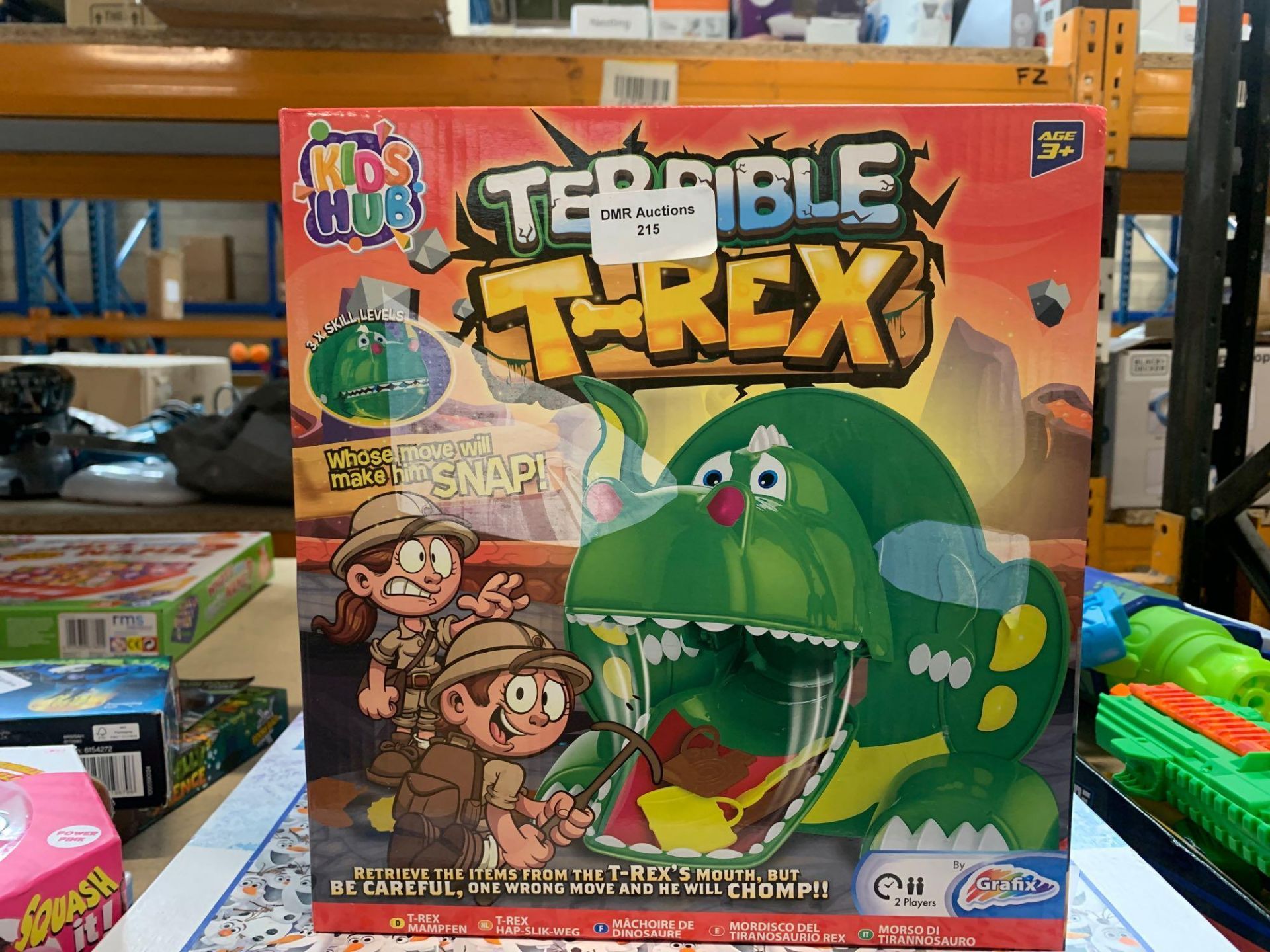 1 LOT TO CONTAIN 1 TERRIBLE T REX KIDS GAME (THIS ITEM IS AN UNTESTED CUSTOMER RETURN. PUBLIC