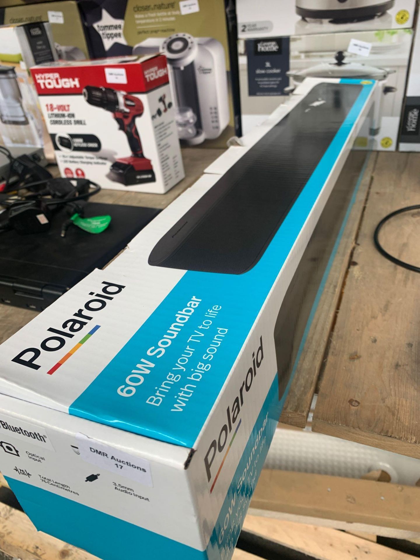 1 LOT TO CONTAIN 1 POLAROID 60W BLUETOOTH SOUND BAR (THIS ITEM IS AN UNTESTED CUSTOMER RETURN.
