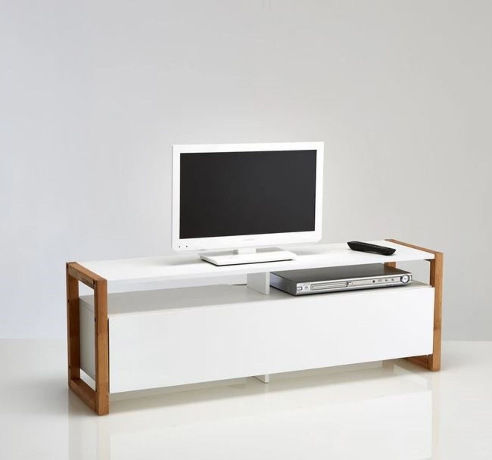 LA REDOUTE COMPO SCANDI-STYLE TV UNIT WITH PUSH-TO-OPEN DOOR