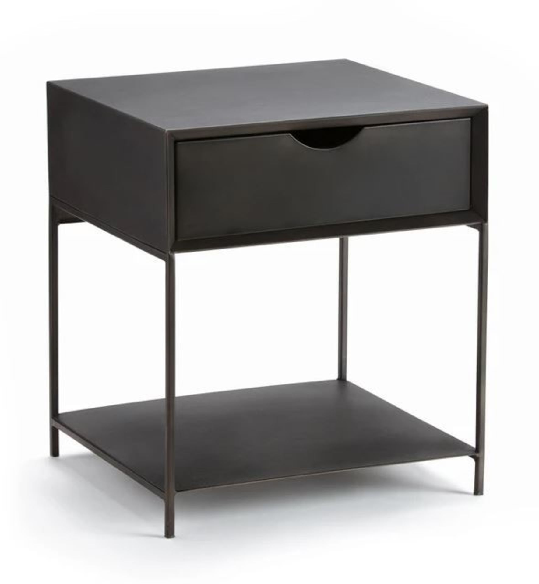 LA REDOUTE MAMBO METAL BEDSIDE TABLE