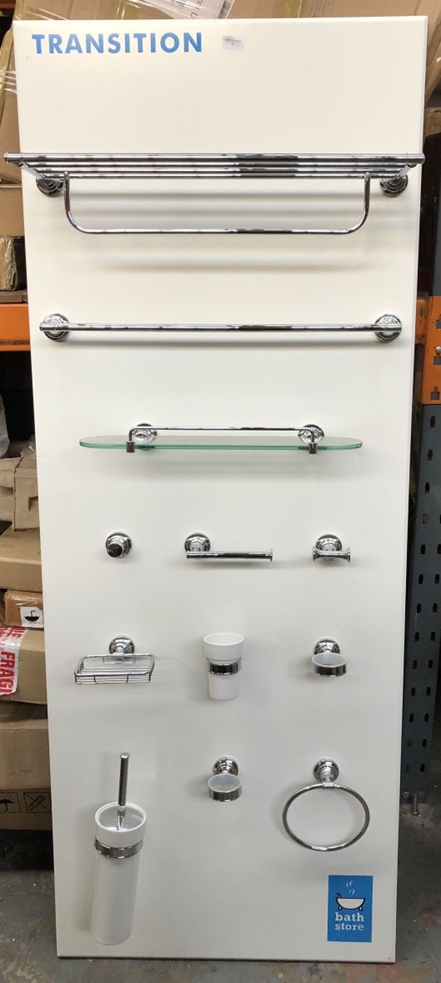 1 X 12 PIECE BATHROOM DISPLAY ACCESSORY SET