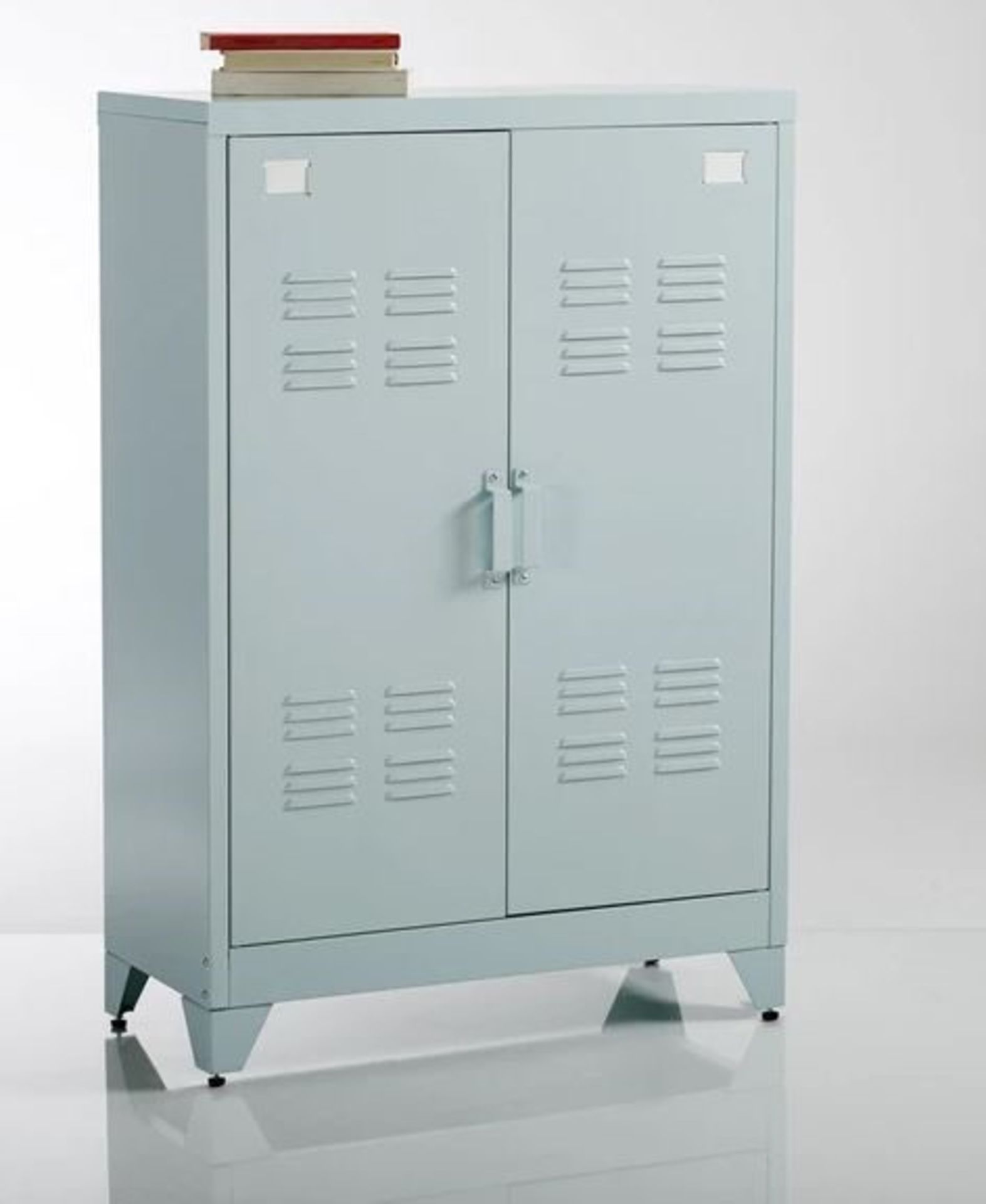 LA REDOUTE HIBA LOW METAL CABINET WITH TWO DOORS