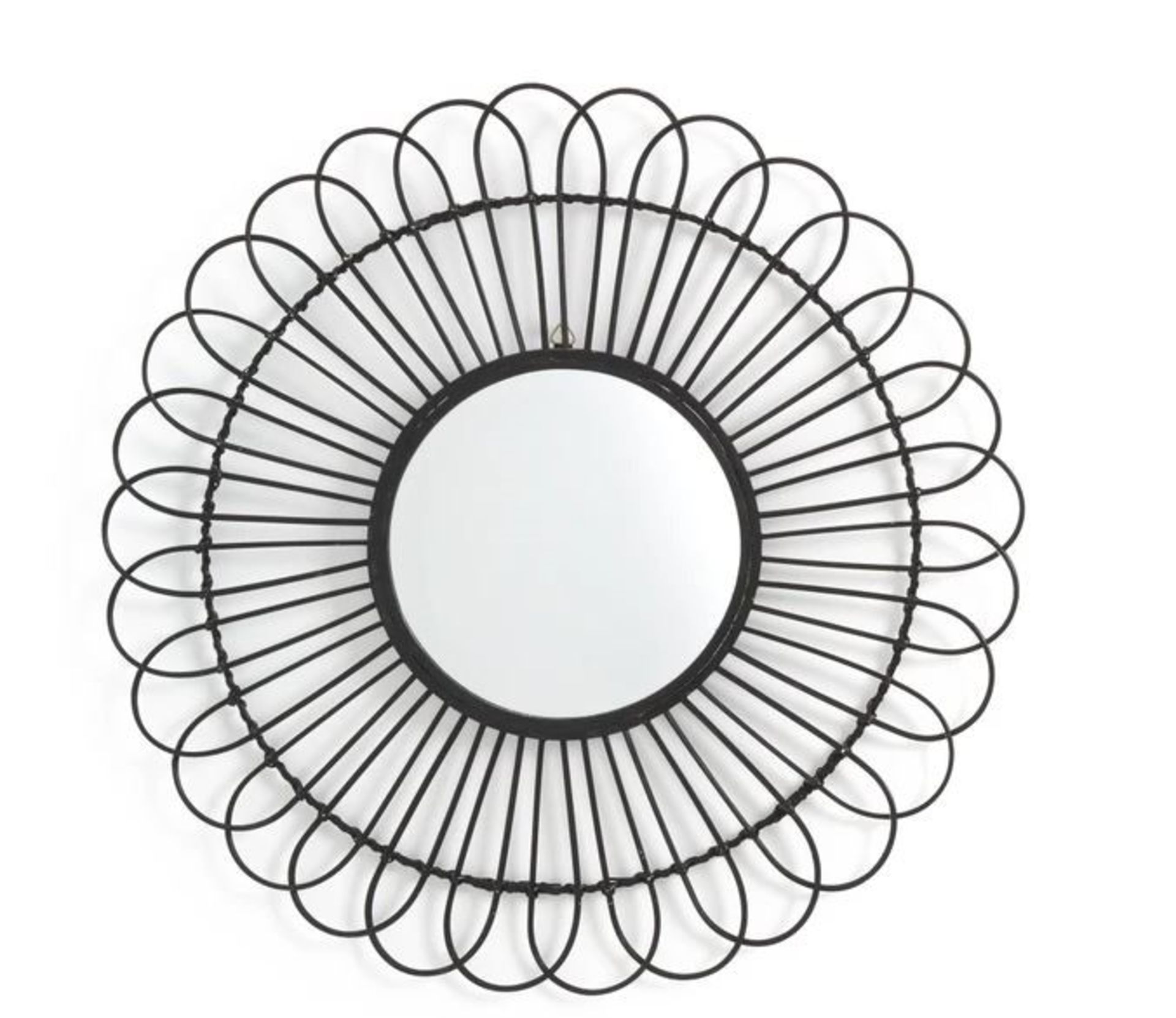 LA REDOUTE NOGU RATTAN SUN SHAPED MIRROR Ø60CM