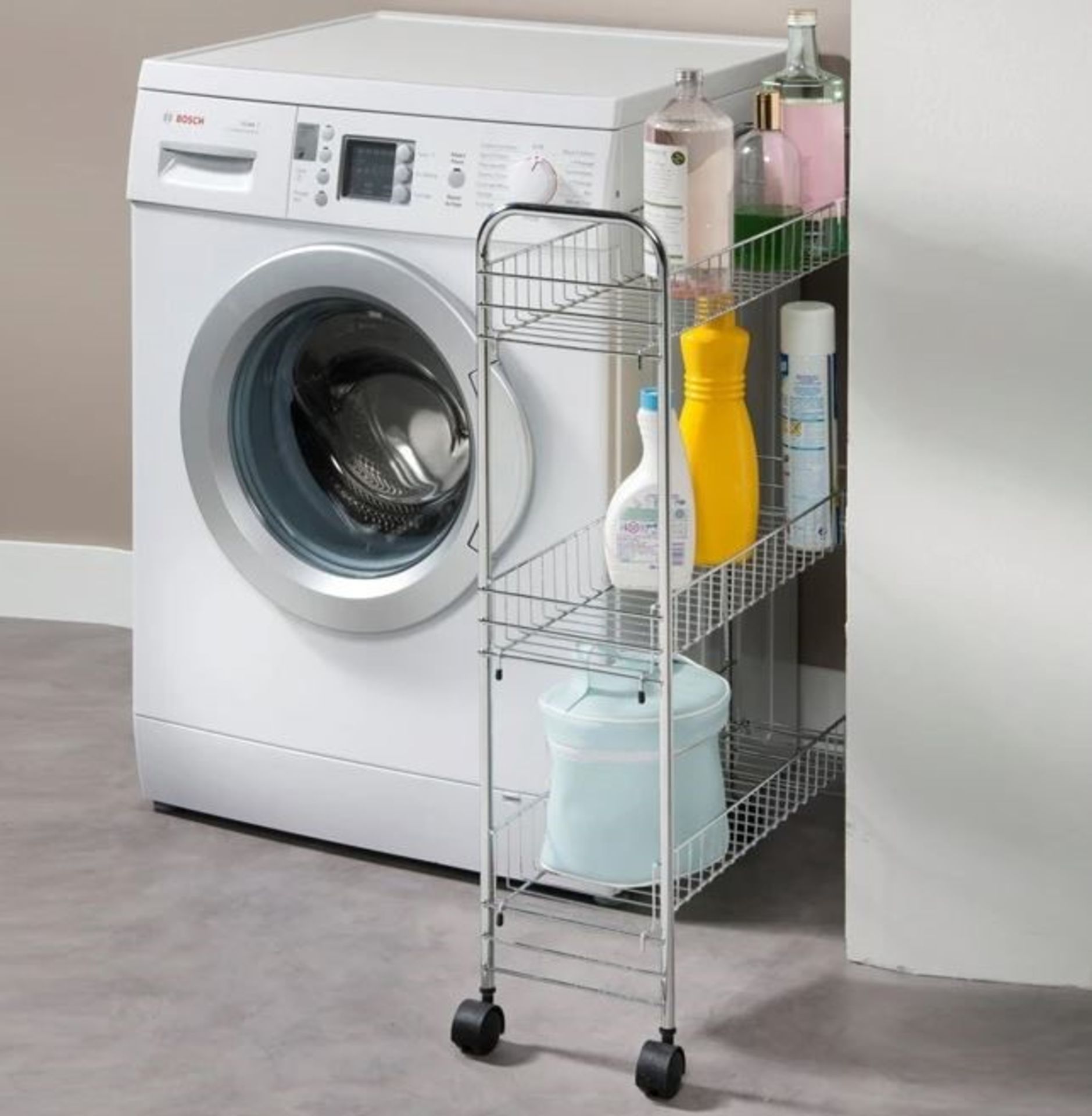 LA REDOUTE ROLLOUT STORAGE TROLLEY - CHROME