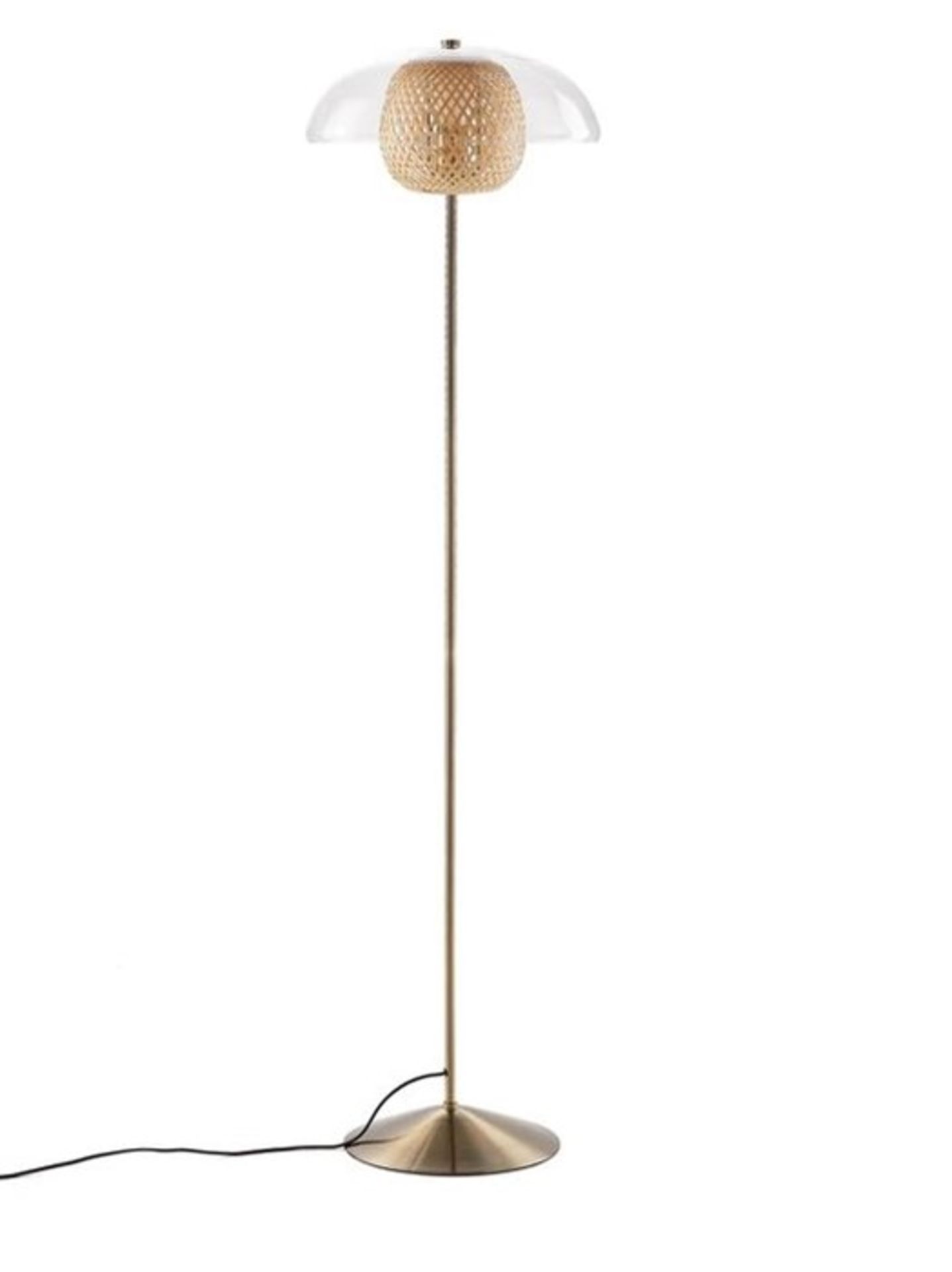 LA REDOUTE MADELINE GLASS & BAMBOO FLOOR LAMP