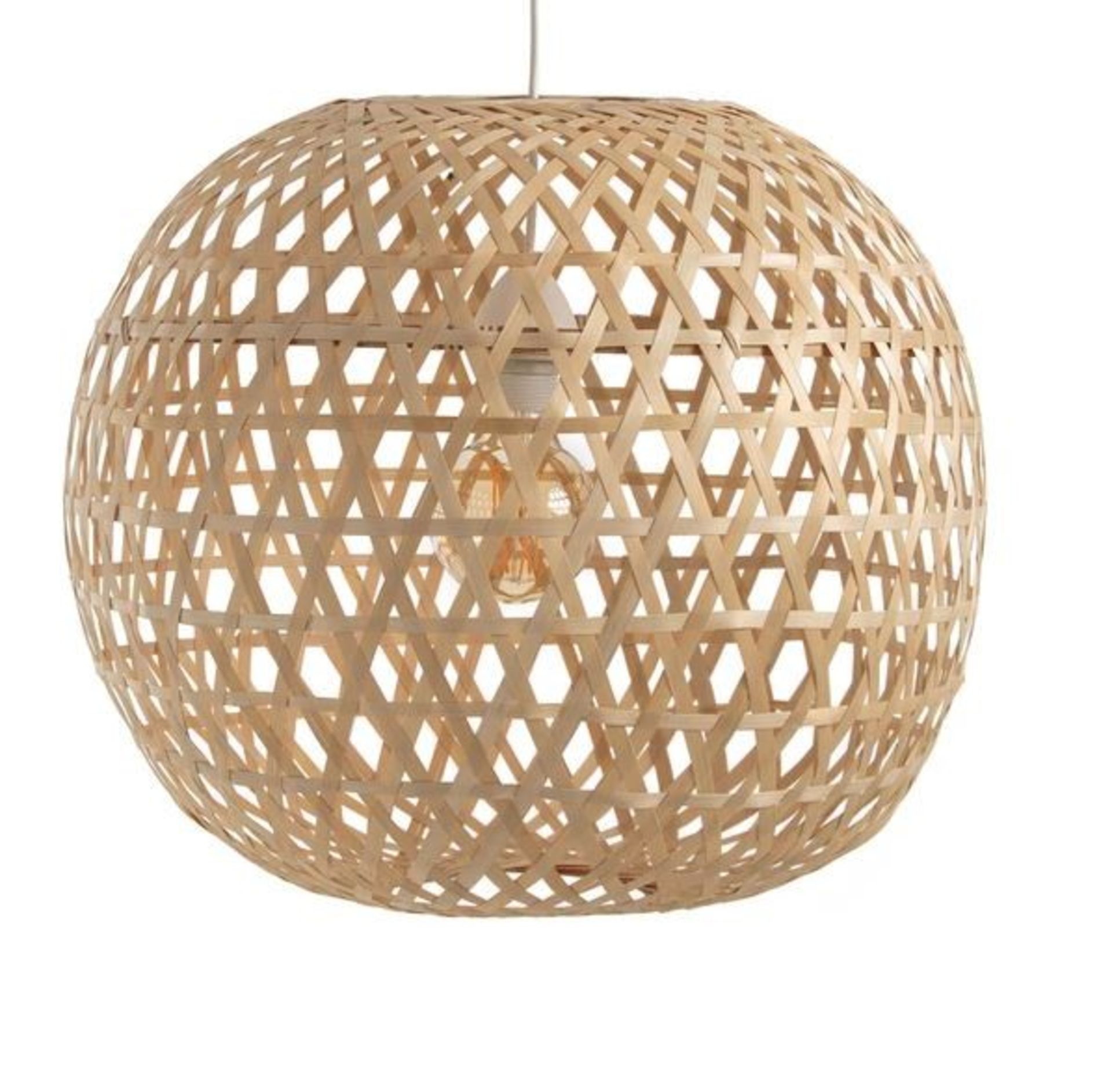 LA REDOUTE CORDO WOVEN BAMBOO GLOBE PENDANT SHADE