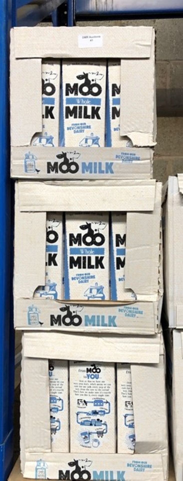 1 LOT TO CONTAIN 3 BOXES OF 12 X 1 LITRE MOO MILK UHT - BB 5 0CT 20 -