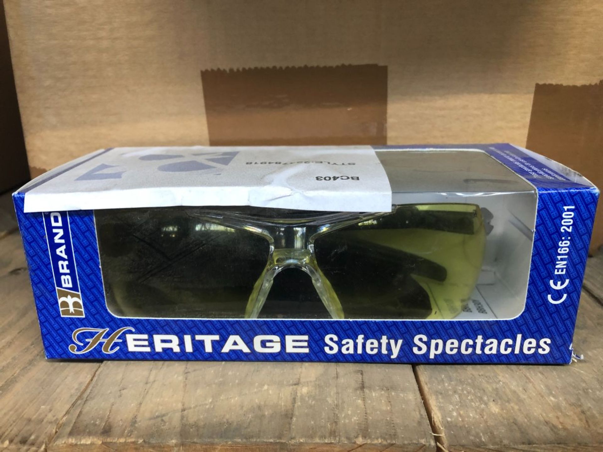 1 X BOX CONTAINING APPROX 20 HERITAGE SAFETY SPECTACLES