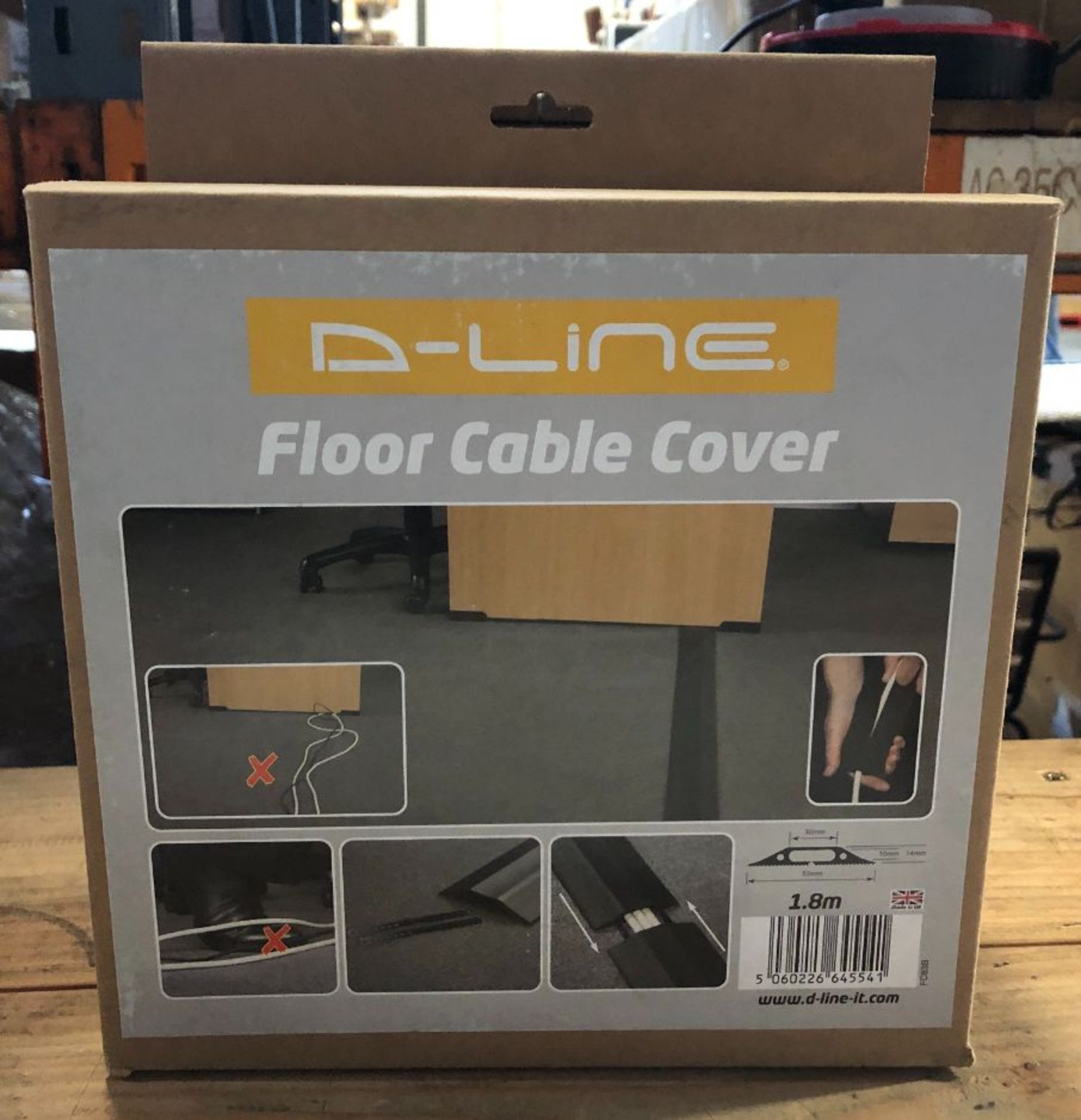 2 X BOXES OF D-LINE FLOOR CABLE COVERS