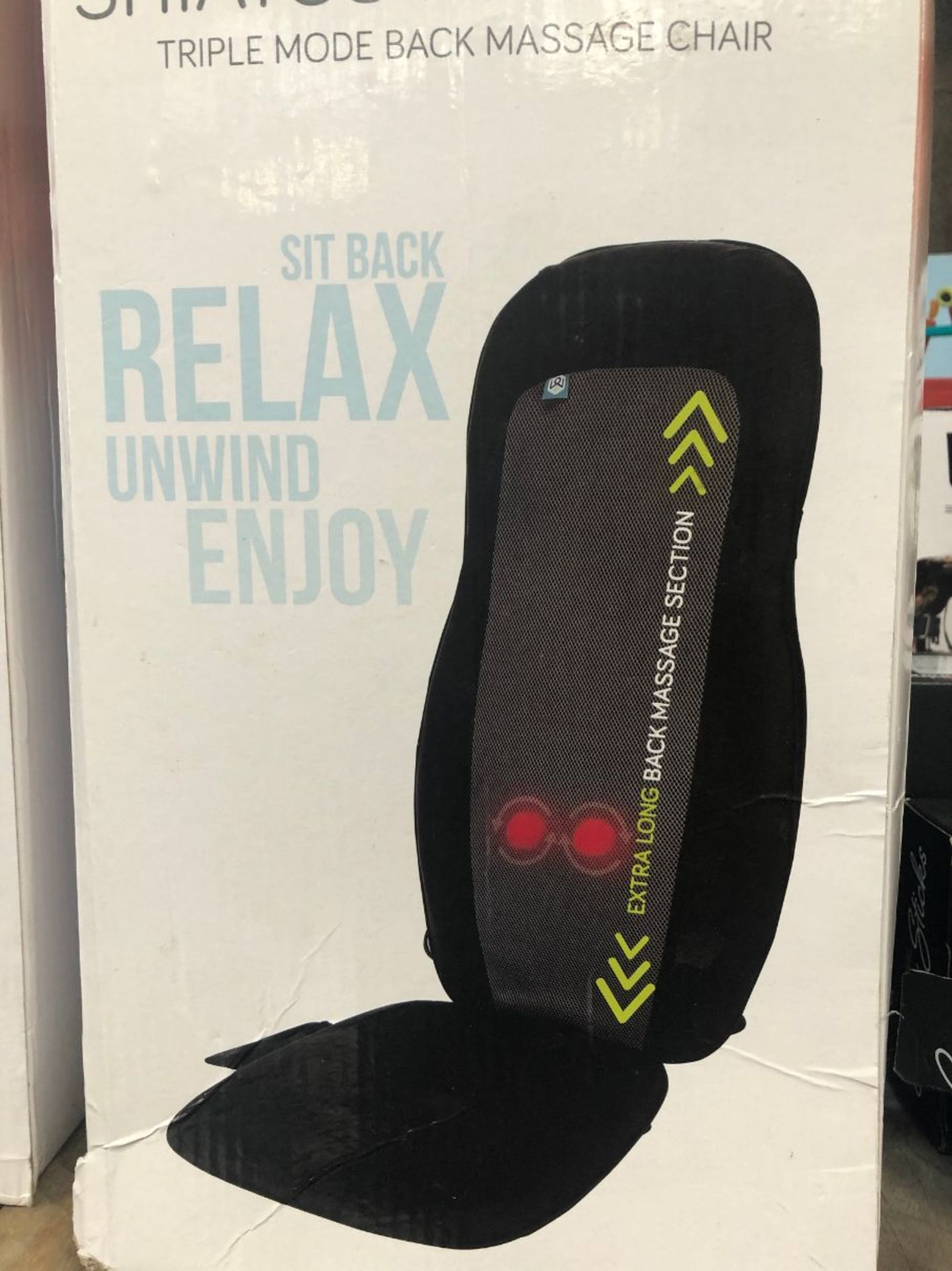 4 X SHIATSU HEATED BACK MASSAGERS / COMBINED RRP £356.00 / UNTESTED CUSTOMER RETURNS