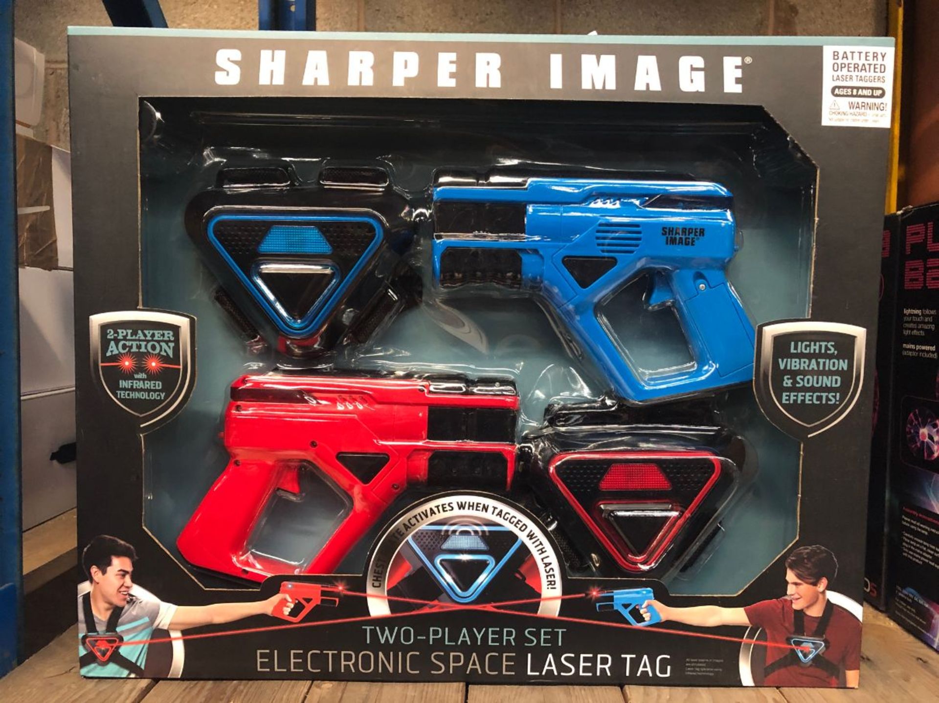 5 X SHARPER IMAGE ELECTRONIC LASER TAG SETS / COMBINDED RRP £175.00 / UNTESTED CUSTOMER RETURNS