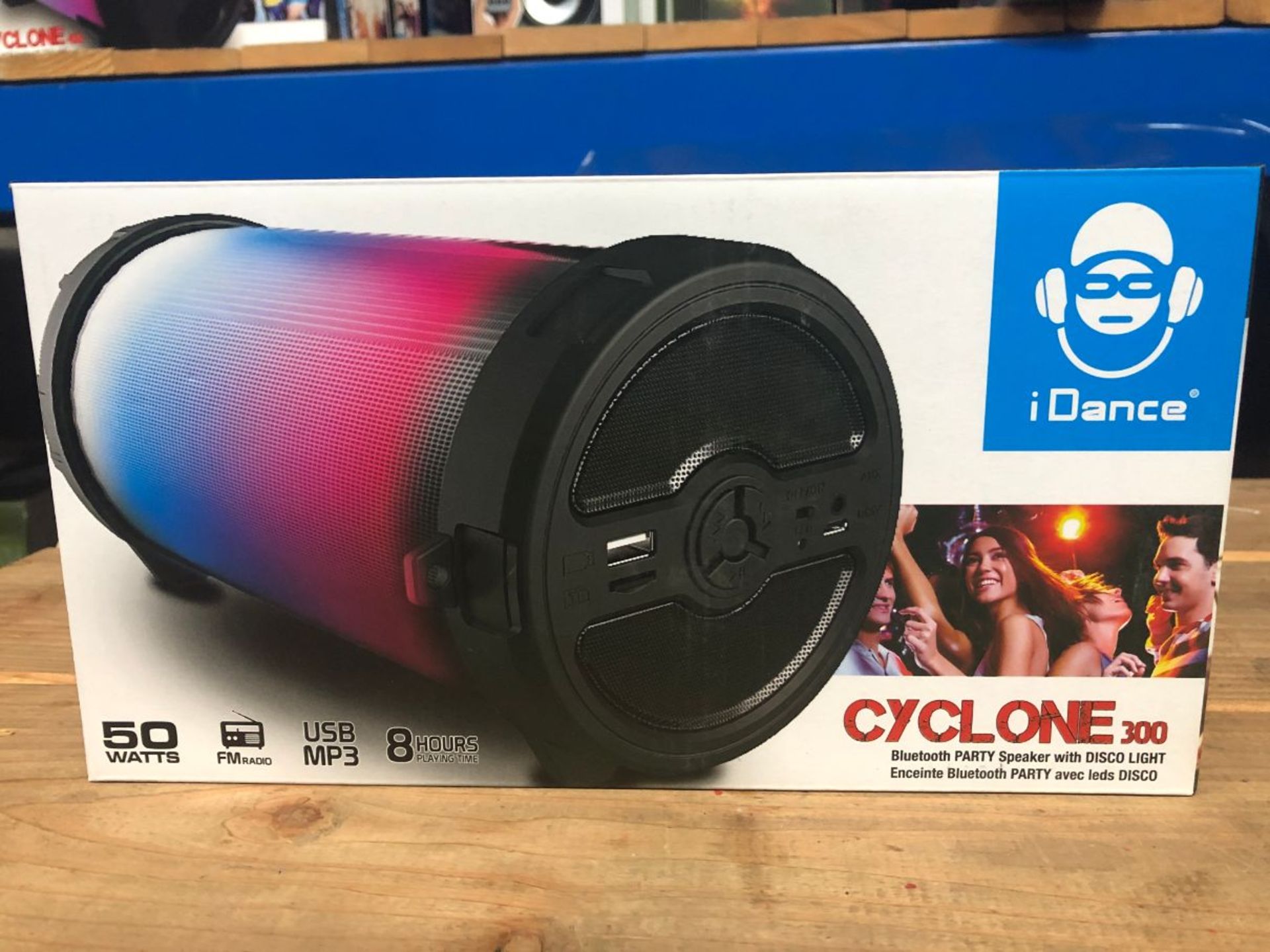 2 X IDANCE CYCLONE LED BLUETOOTH SPEAKERS - CYCLONE 300 / COMBINED RRP £60.00 / UNTESTED CUSTOMER