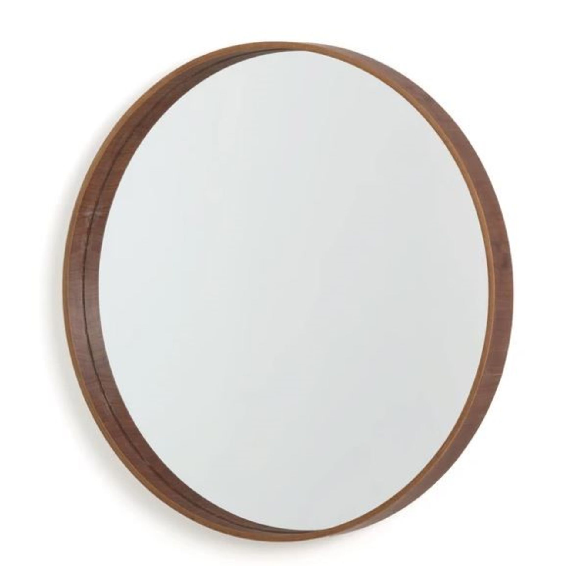 LA REDOUTE ALARIA ROUND WALNUT MIRROR