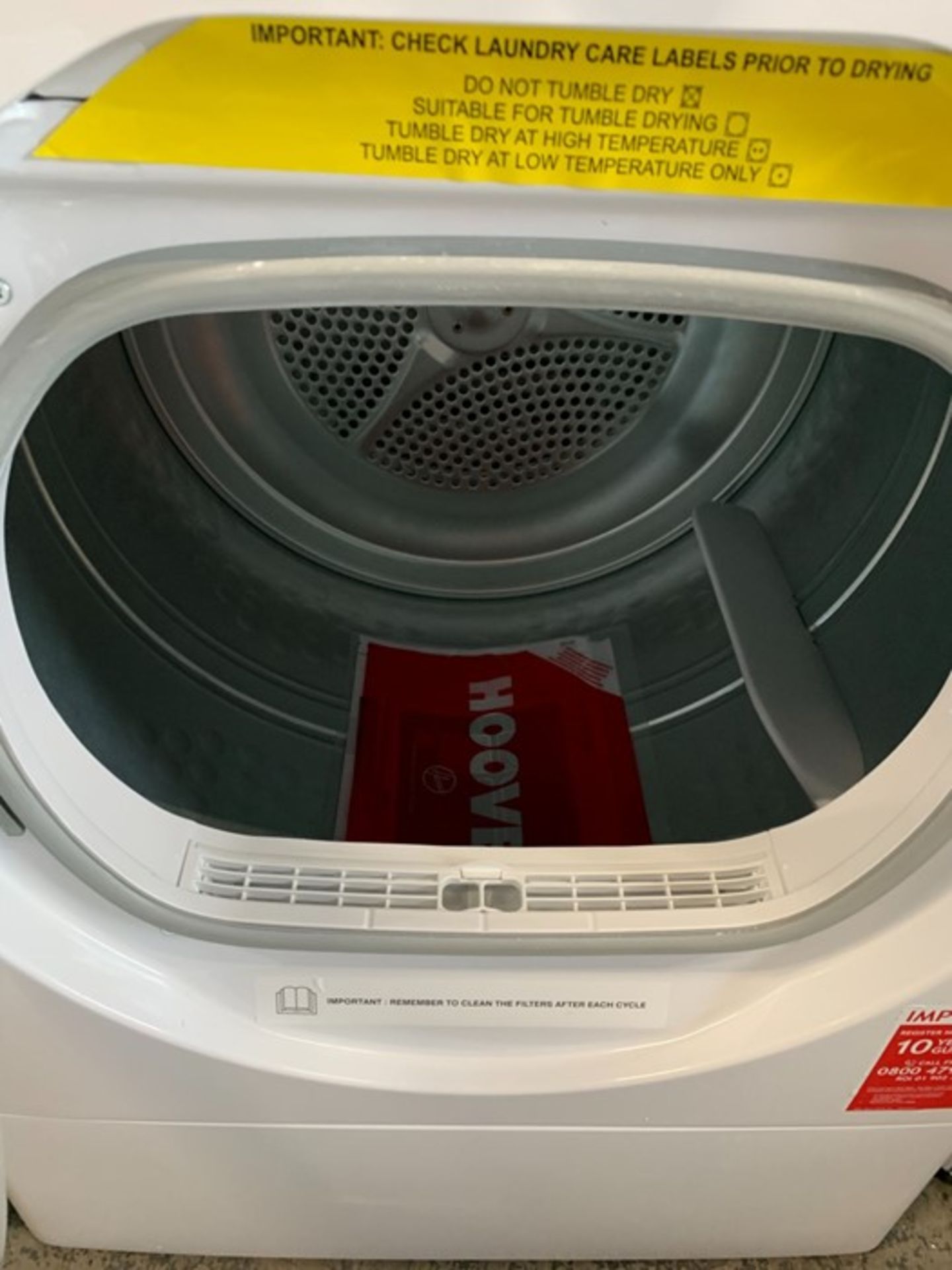 HOOVER HLV10LG VENTED 10KG TUMBLE DRYER - Image 2 of 2