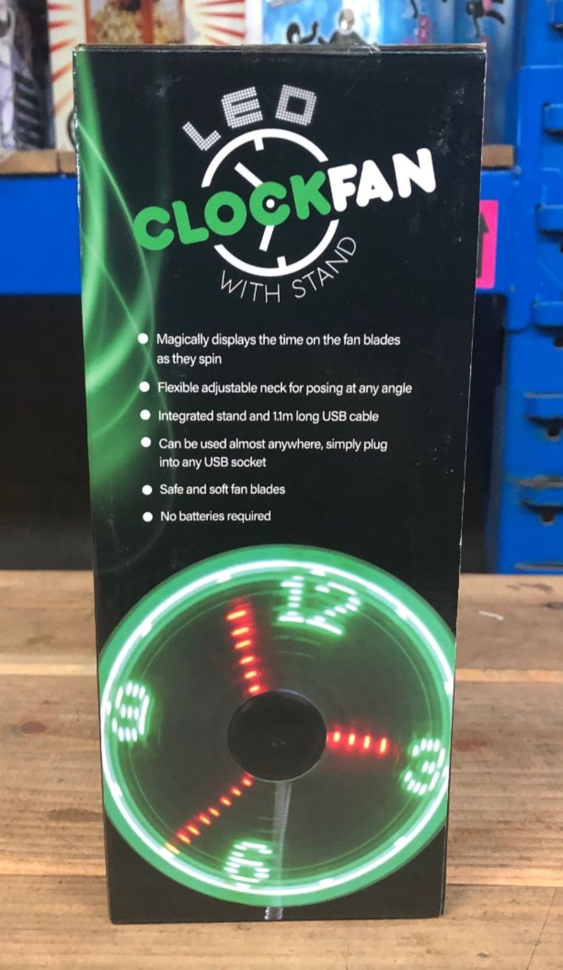 9 X LED CLOCK FAN STANDS / COMBINED RRP £135.00 / UNTESTED CUSTOMER RETURNS