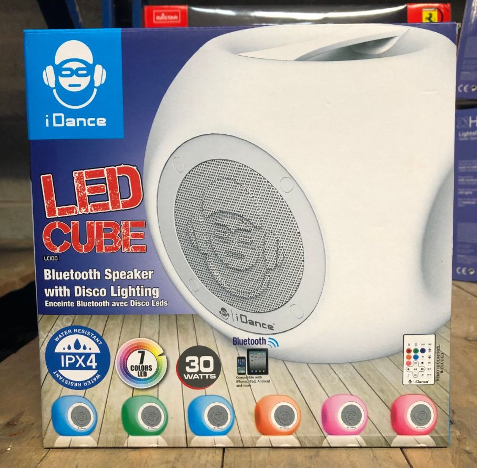 2 X LC-100 LED SPEAKER CUBES / RRP £80.00 / UNTESTED CUSTOMER RETURNS