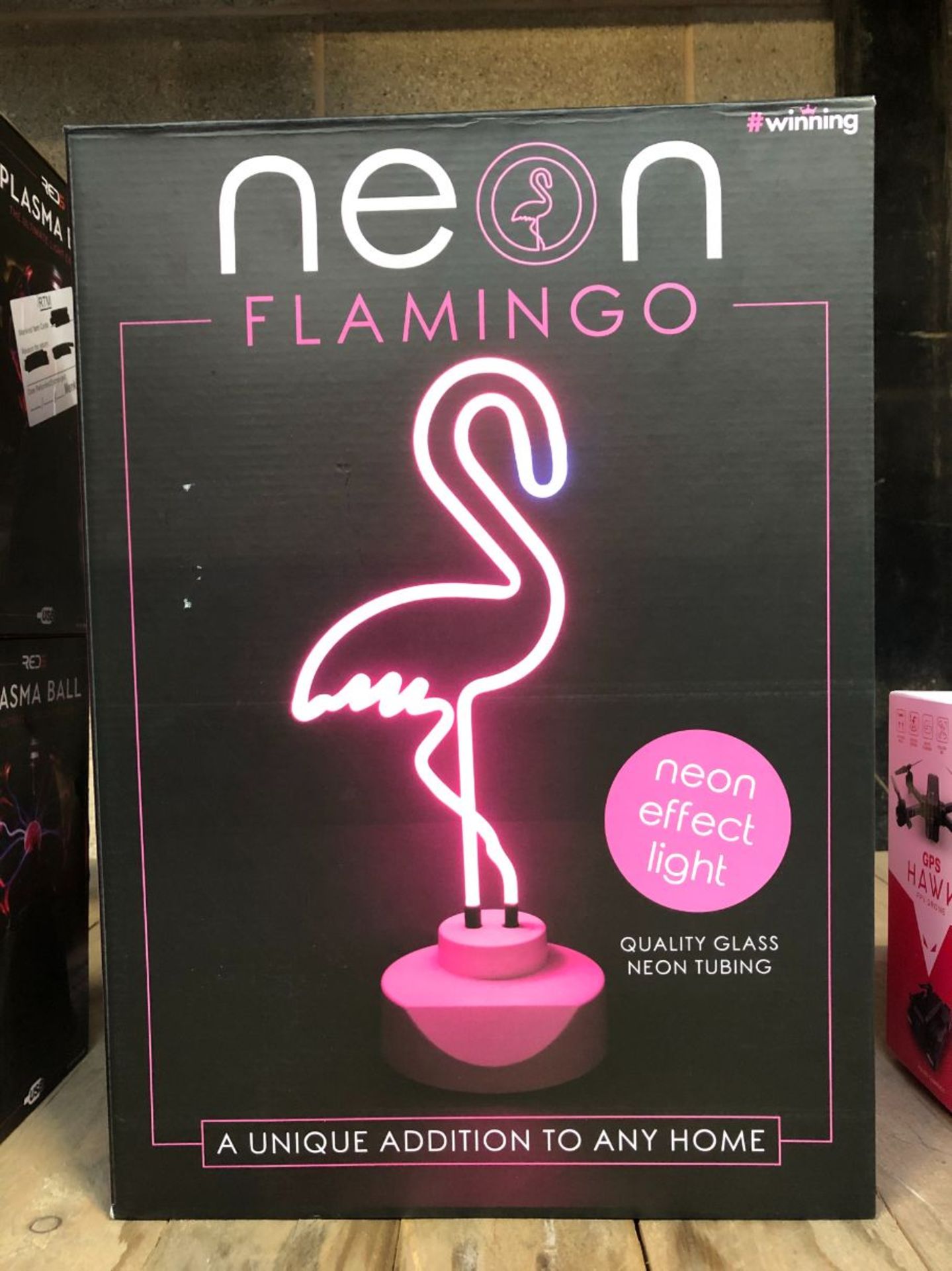 3 X NEON FLAMINGO LIGHTS / COMBINED RRP £75.00 / UNTESTED CUSTOMER RETURNS