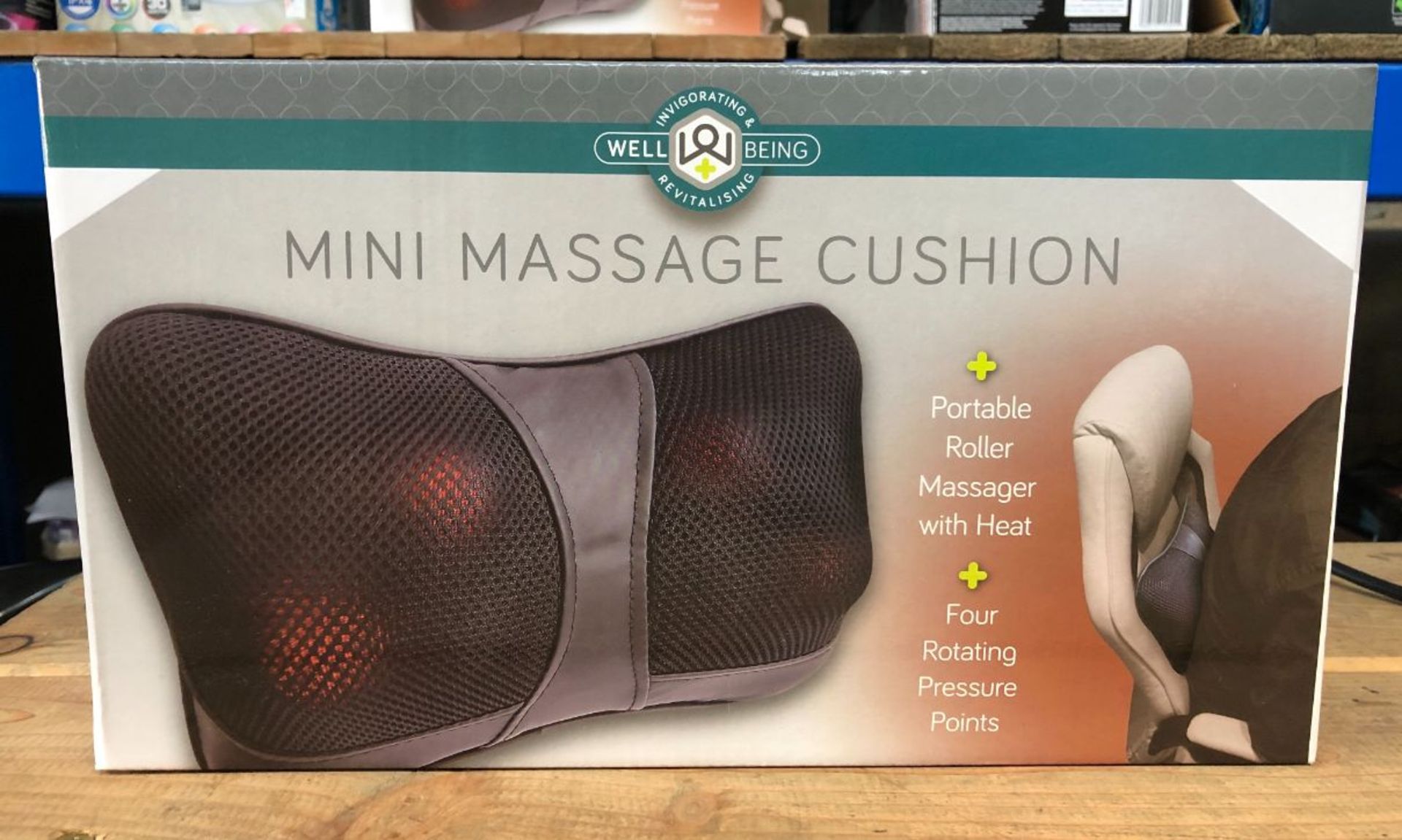 4 X MINI MASSAGE CUSHIONS / COMBINED RRP £120.00 / UNTESTED CUSTOMER RETURNS