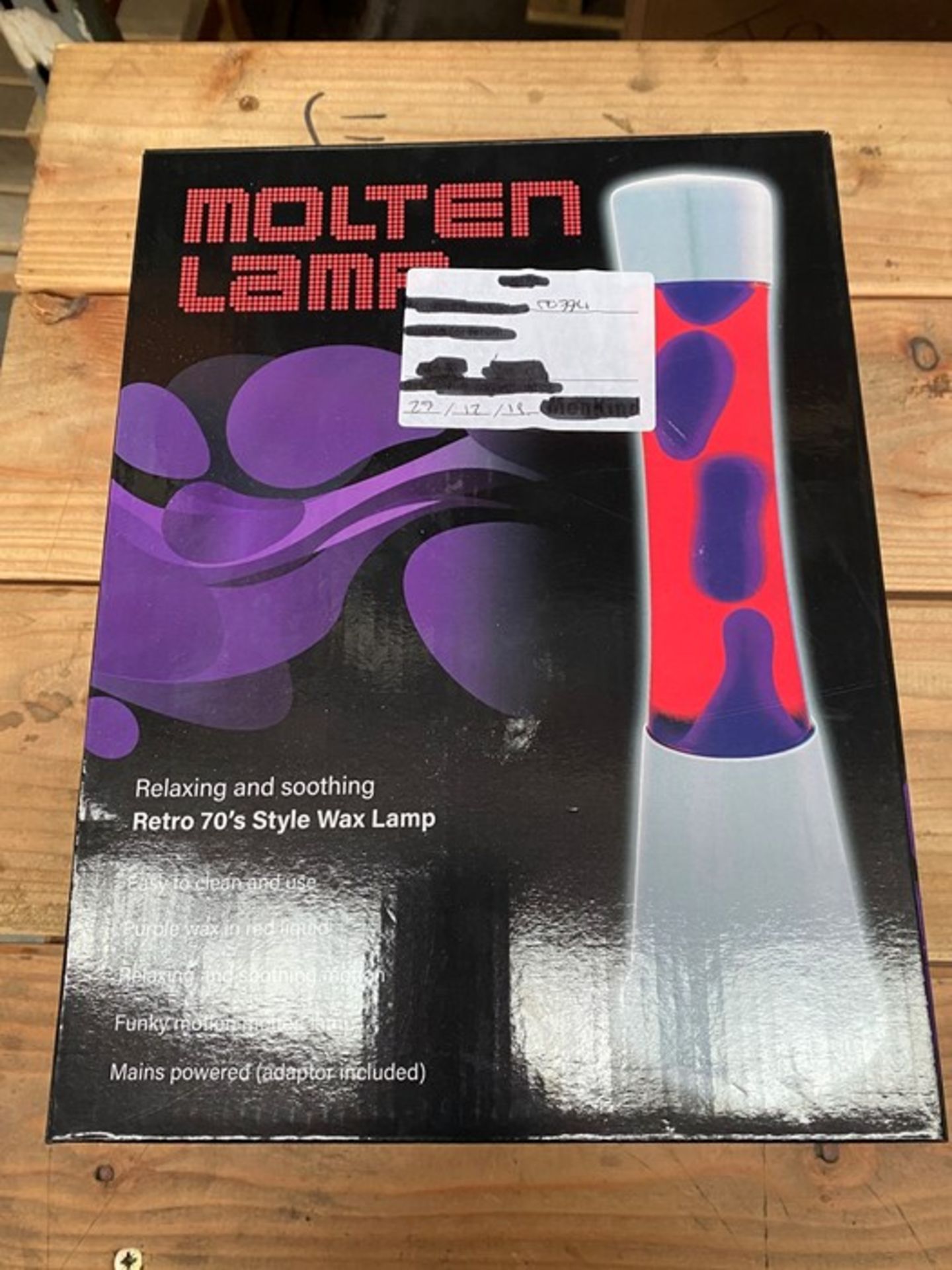 1 MOLTEN RETRO 70'S LAVA LAMP RRP £19.99 UNTESTED CUSTOMER RETURNS