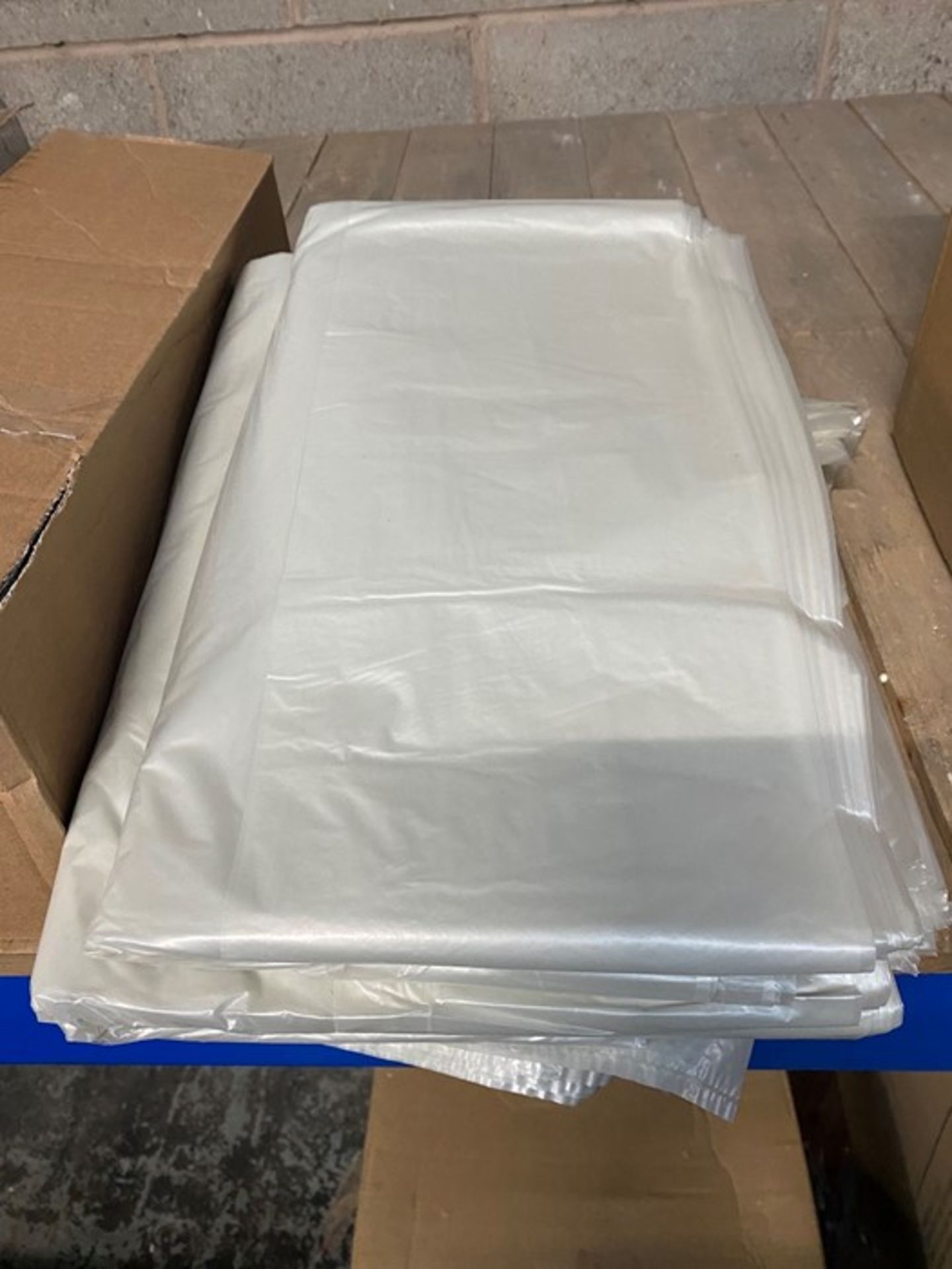 1 LOT TO CONTAIN 100 HEAVY DUTY CLEAR COMPACTOR SACKS 508MM X 864MM X 1168MM