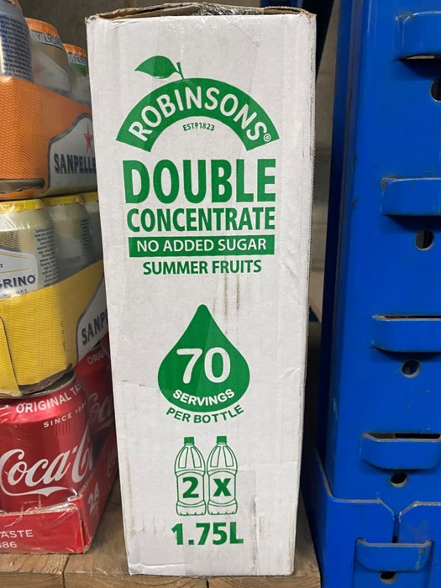 1 LOT TO CONTAIN 2 BOTTLES OF ROBINSONS DOUBLE CONCENTRATED SUMMER FRUITS 1.75L BOTTLES