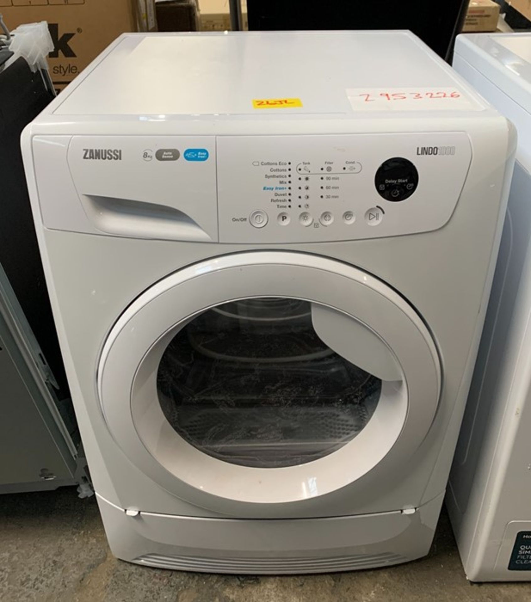 ZANUSSI ZDH8903W HEAT PUMP CONDENSER TUMBLE DRYER