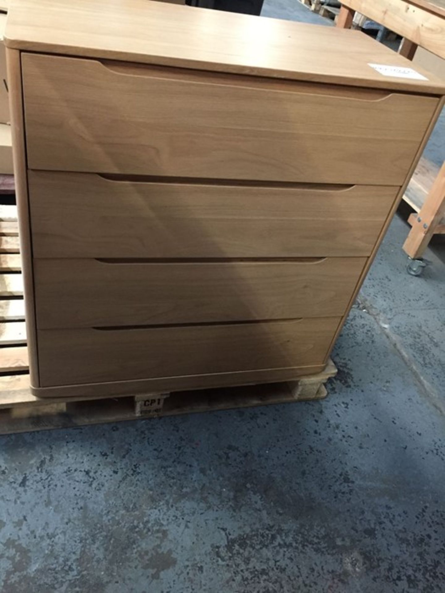 JOHN LEWIS BOW 4 DRAWER CHEST IN OAK