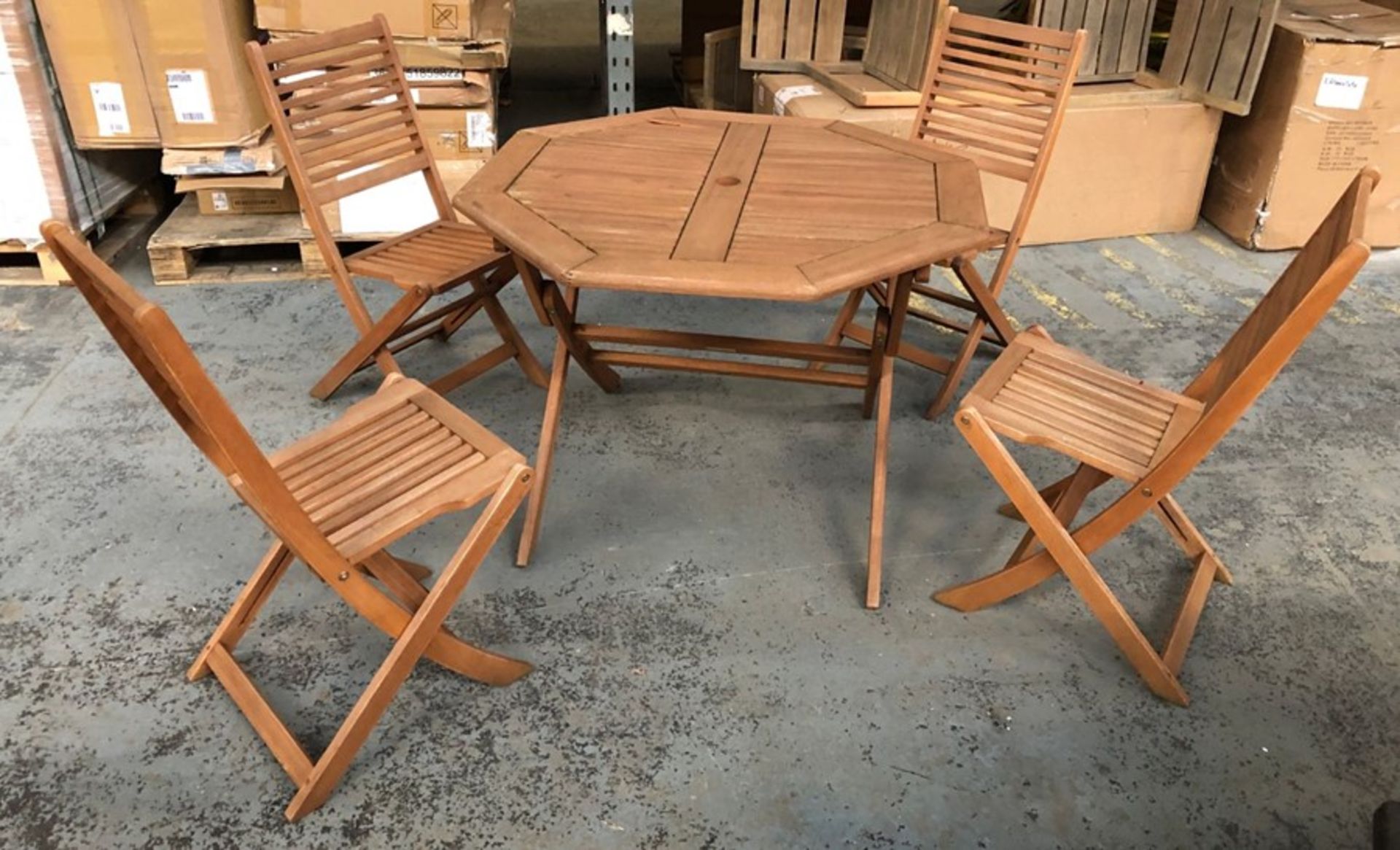 JOHN LEWIS VENICE 4 SEATER GARDEN TABLE & CHAIRS SET - Image 2 of 5