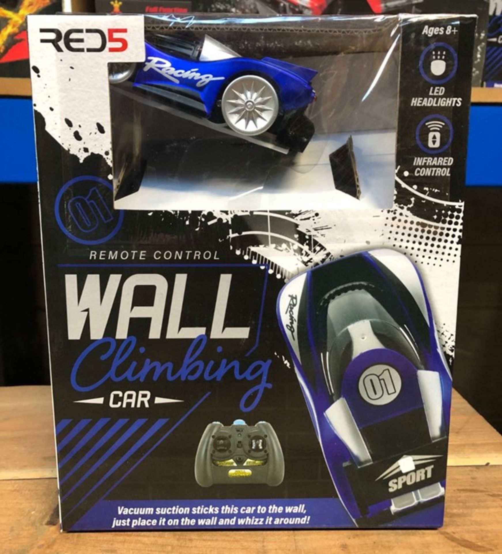 9 X WALL CLIMBING CARS - COLOURS VARY / COMBINED RRP £180.00 / UNTESTED CUSTOMER RETURNS