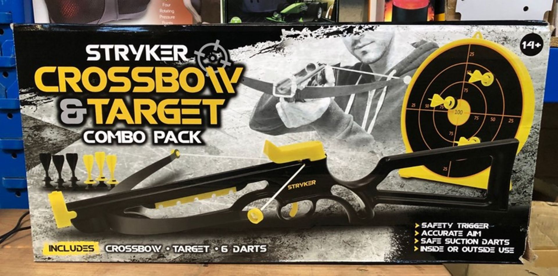 3 X STRYKER CROSSBOW AND TARGET COMBO PACKS / COMBINED RRP £60.00 / UNTESTED CUSTOMER RETURNS