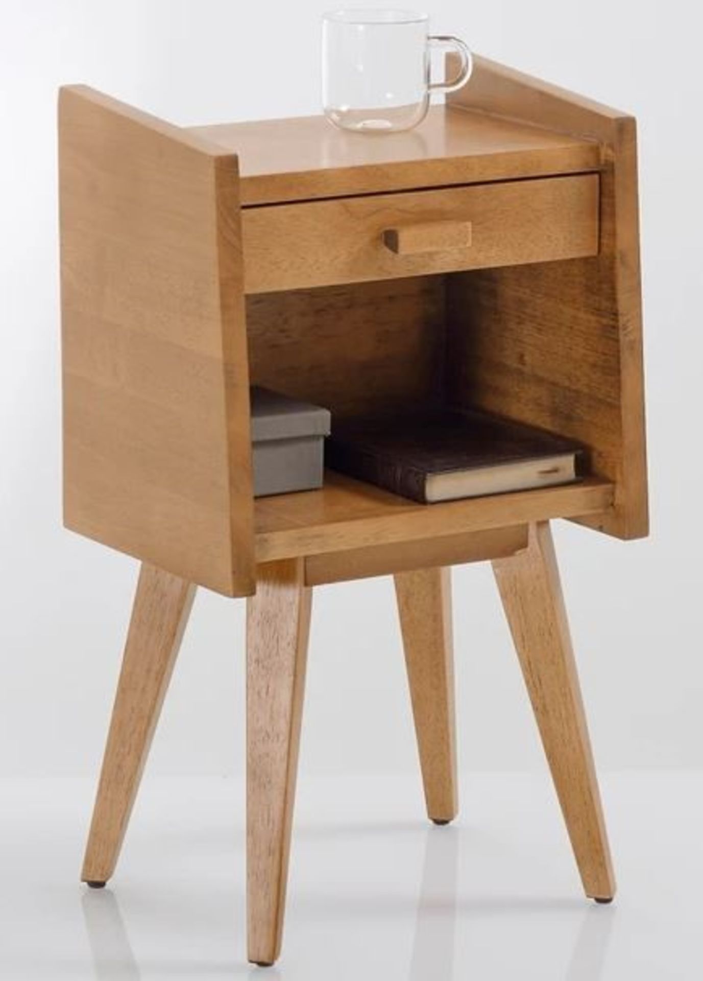 LA REDOUTE QUILDA 1-DRAWER VINTAGE BEDSIDE TABLE