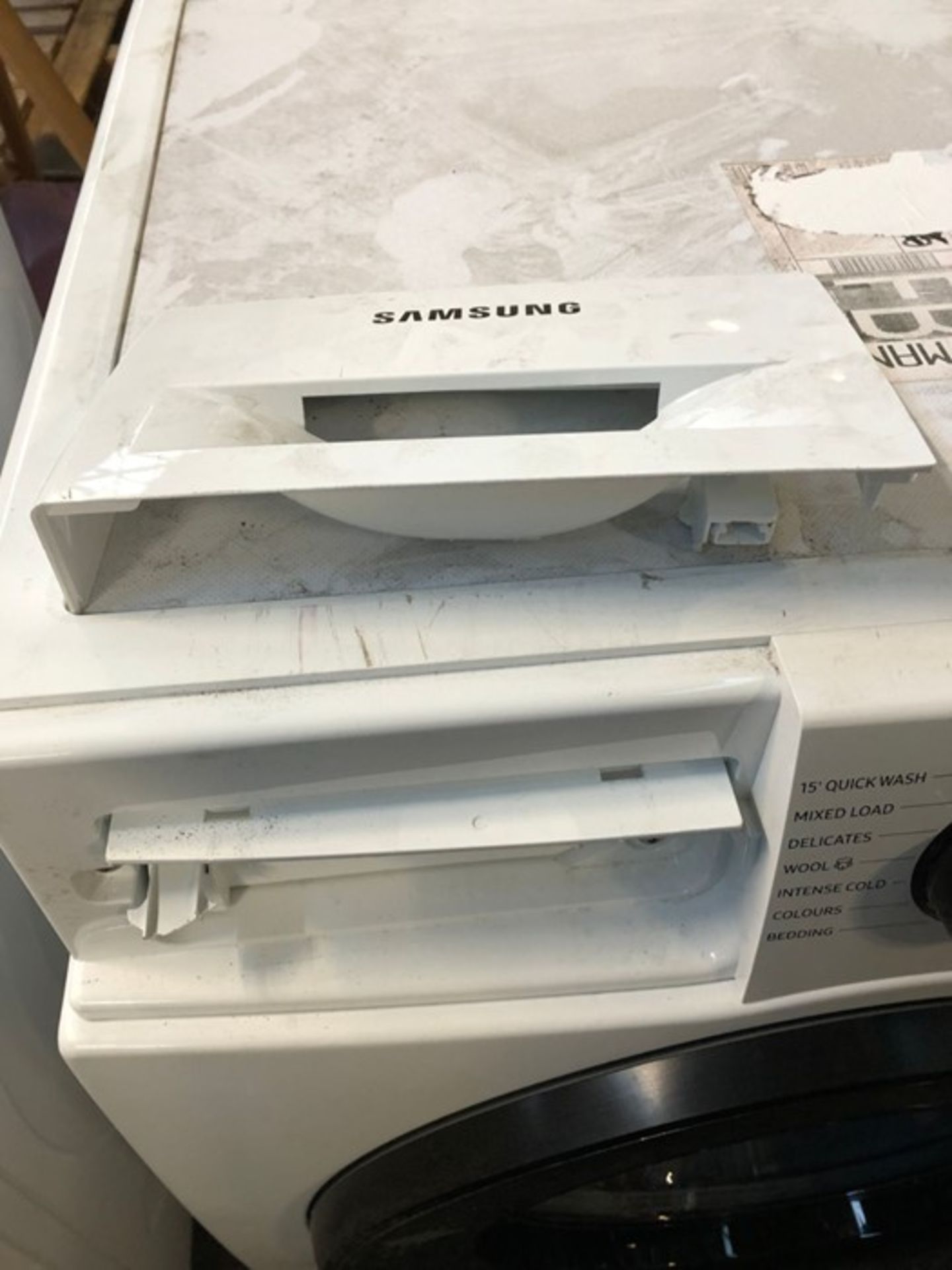 SAMSUNG WASHING MACHINE - WW80TA046AE / RRP £399.00 / UNTESTED, LIGHTLY USED, DETERGENT DRAWER - Image 3 of 3