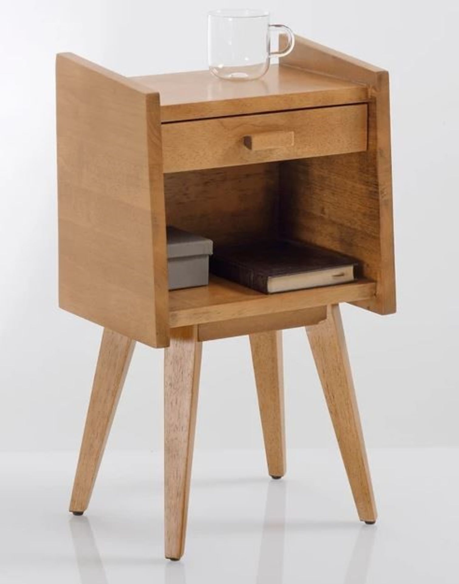 LA REDOUTE QUILDA 1-DRAWER VINTAGE BEDSIDE TABLE